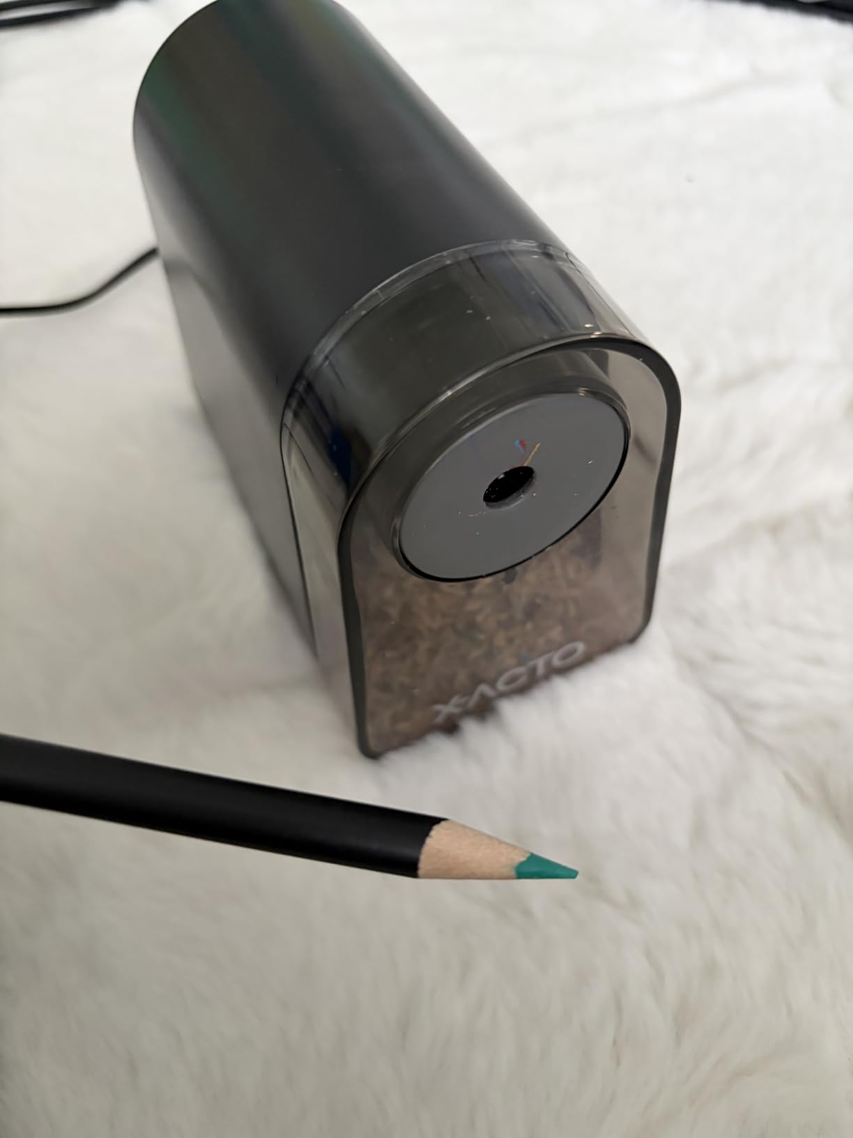 X-ACTO Pencil Sharpener, Mighty Mite Electric Sharpener, With Pencil Saver, SafeStart Motor, Black - Classroom, School, Teacher Supplies customer photo 1