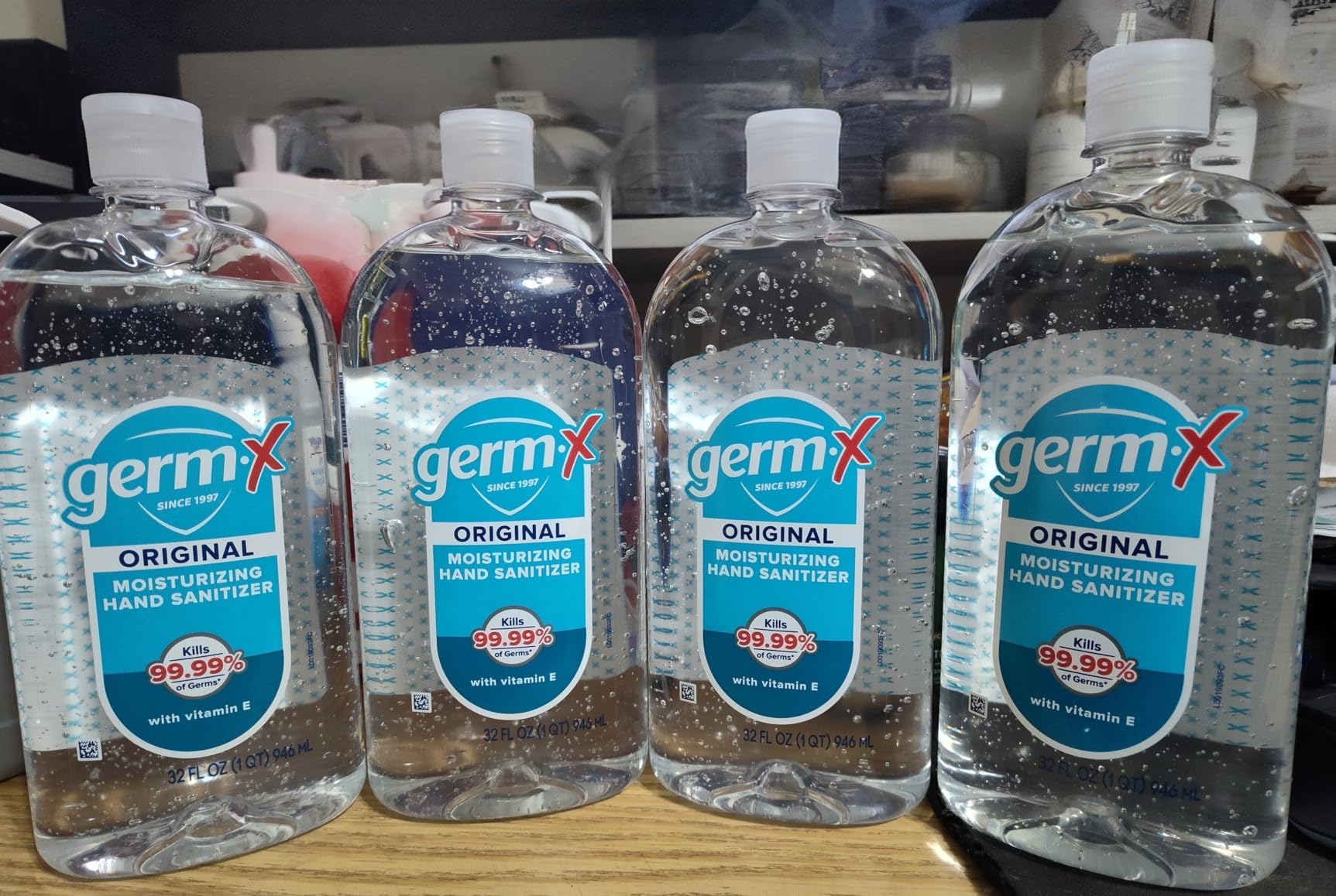 Germ-X Original Hand Sanitizer, 8 Fl Oz (Pack of 12), Less Drying Moisturizing Gel with Vitamin E, No Rinse Formula, Pump Bottle customer photo 2