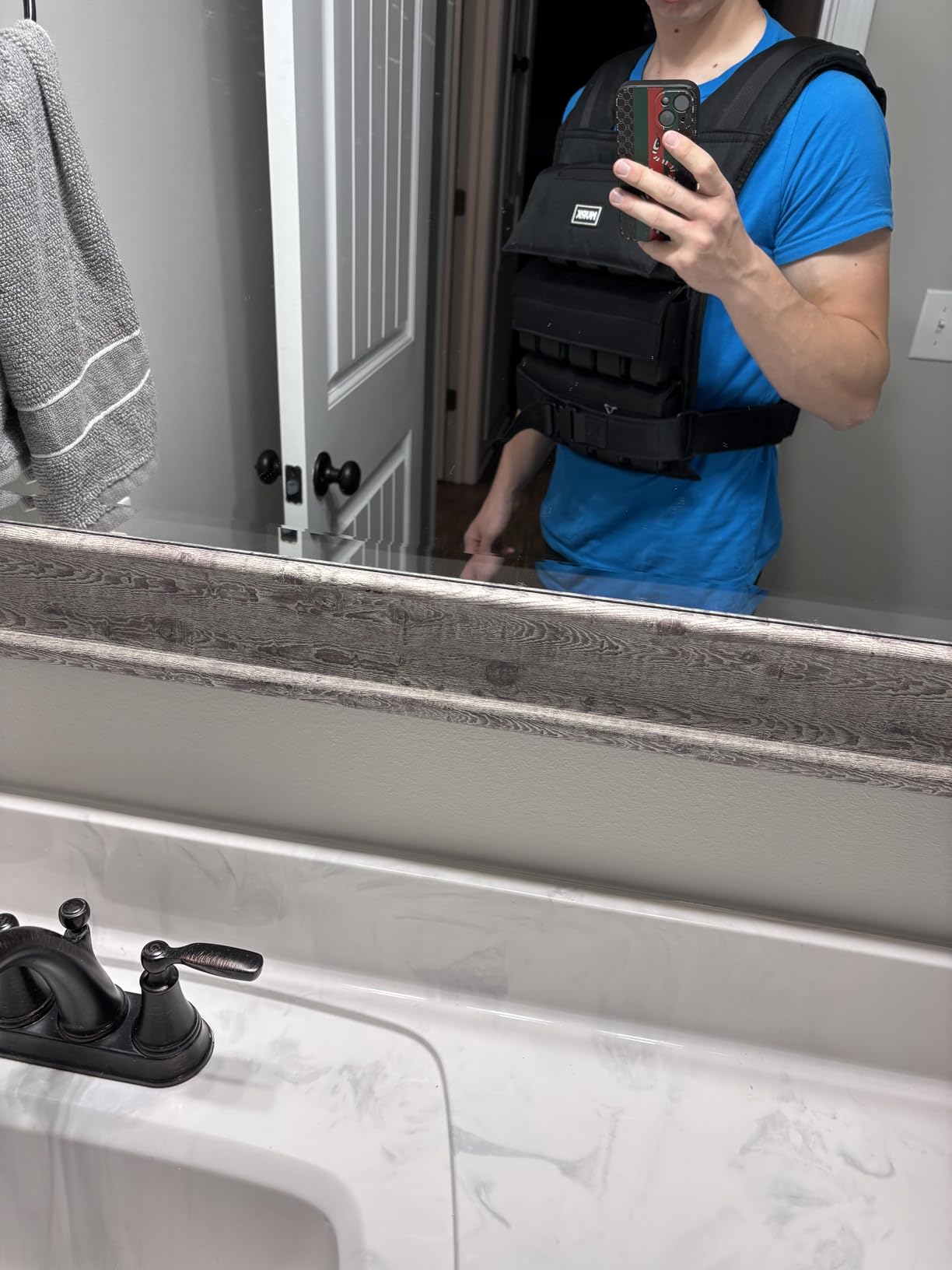 MVRK Weighted Vest Men 15lbs/25lbs/35lbs/45lbs/65lbs/100lbs - No-Bounce Adjustable Heavy Duty Rucking & Strength Training Vest with Removable Iron Weights customer photo 2