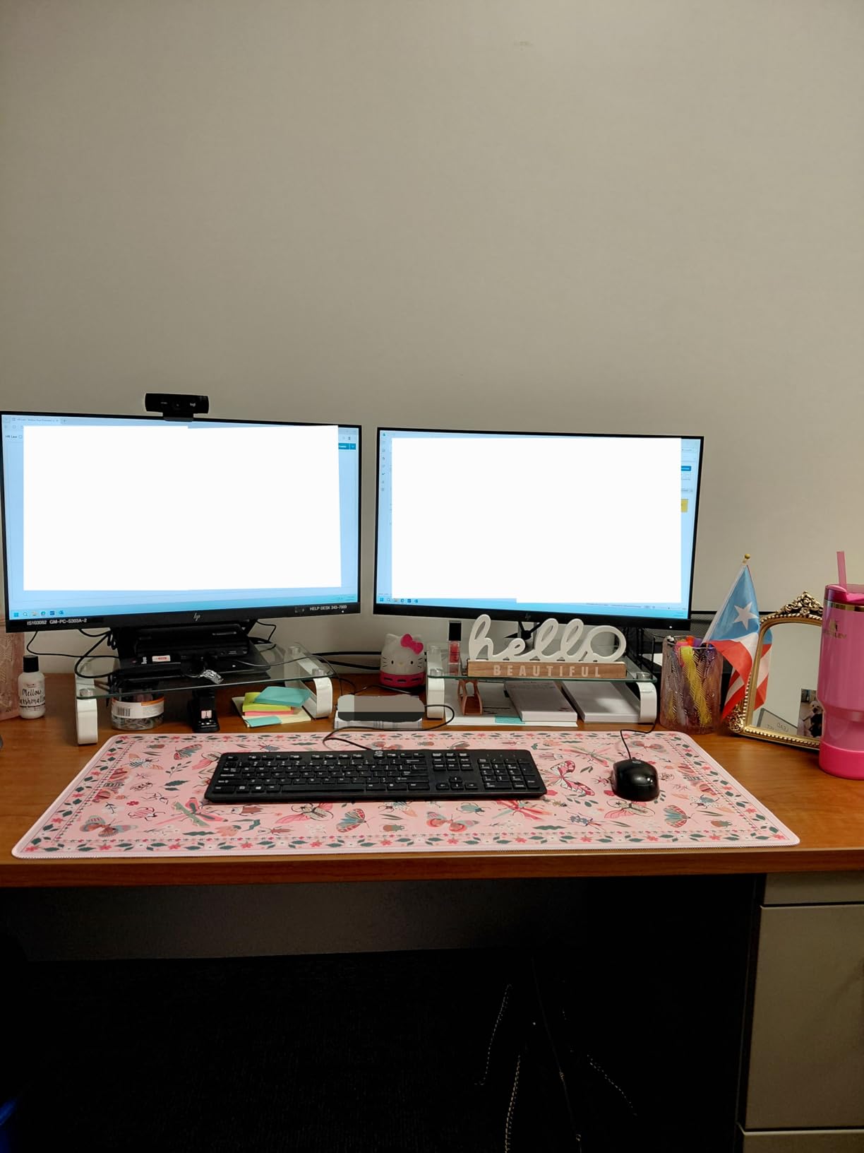 iCasso Desk Mat, Large Desk Mouse Pad for Desk,Home Office - Green Weeds | Desk Protector,Cottagecore Mouse Pad for Women with Smooth Lycra, Water-resistant, Non-slip Rubber Base and Stitched Edges customer photo 2