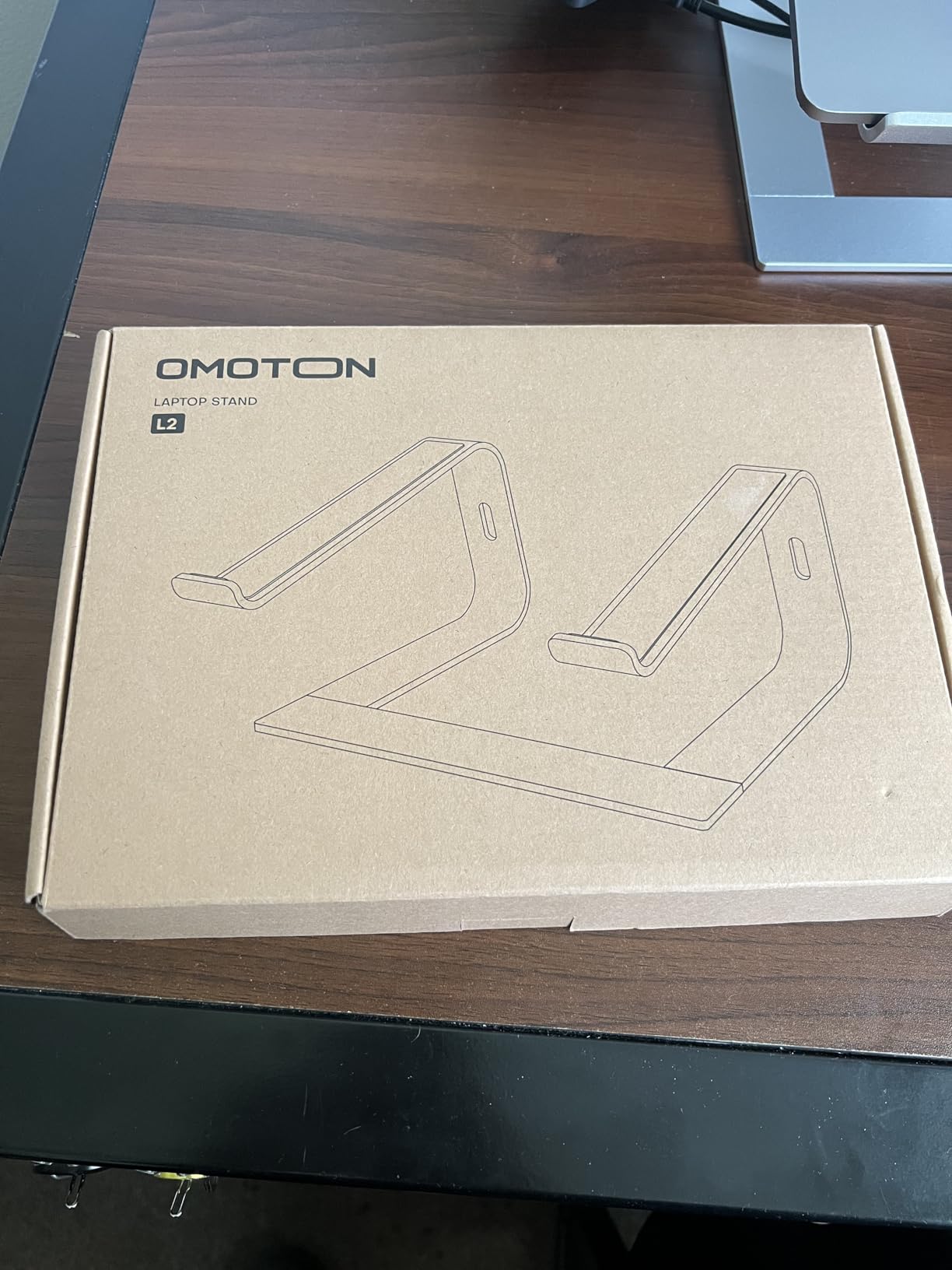OMOTON Laptop Stand, Detachable Mount for MacBook Air/Pro Dell HP Silver | 11-17