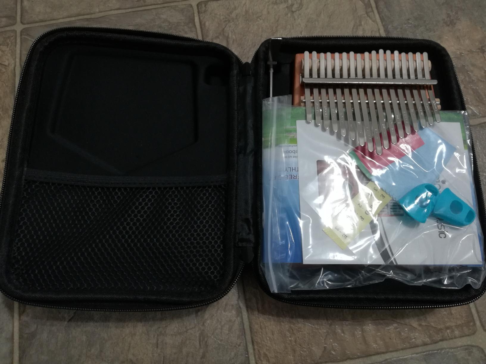 Everjoys Kalimba Thumb Piano 17 Keys, Professional Musical Instrument Finger Piano Marimbas with Portable Soft Cloth Bag, Songbook, Tuning Hammer, All in One Kit customer photo 2