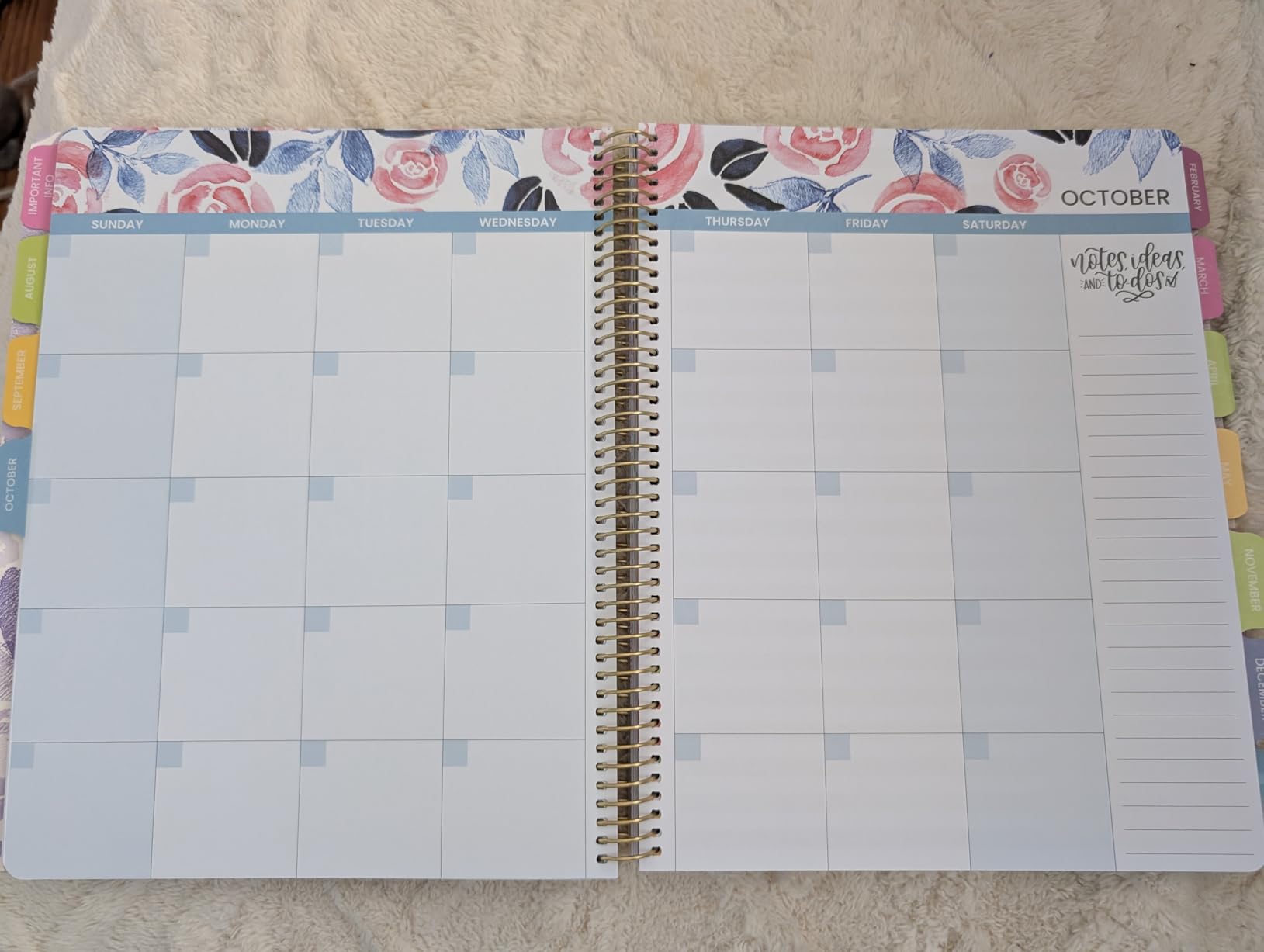 bloom daily planners New Undated Academic Year Teacher Planner & Calendar with Frosted Protective Cover - 7 Period Lesson Plan Organizer Book (9