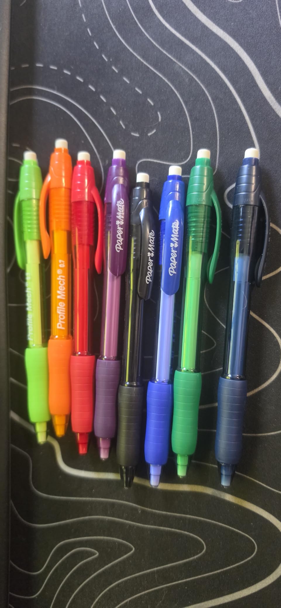 Paper Mate Profile Mech Mechanical Pencils, 0.7mm #2 Pencil Lead, Comfort Grip, Assorted Barrel Colors, 8 Count customer photo 1