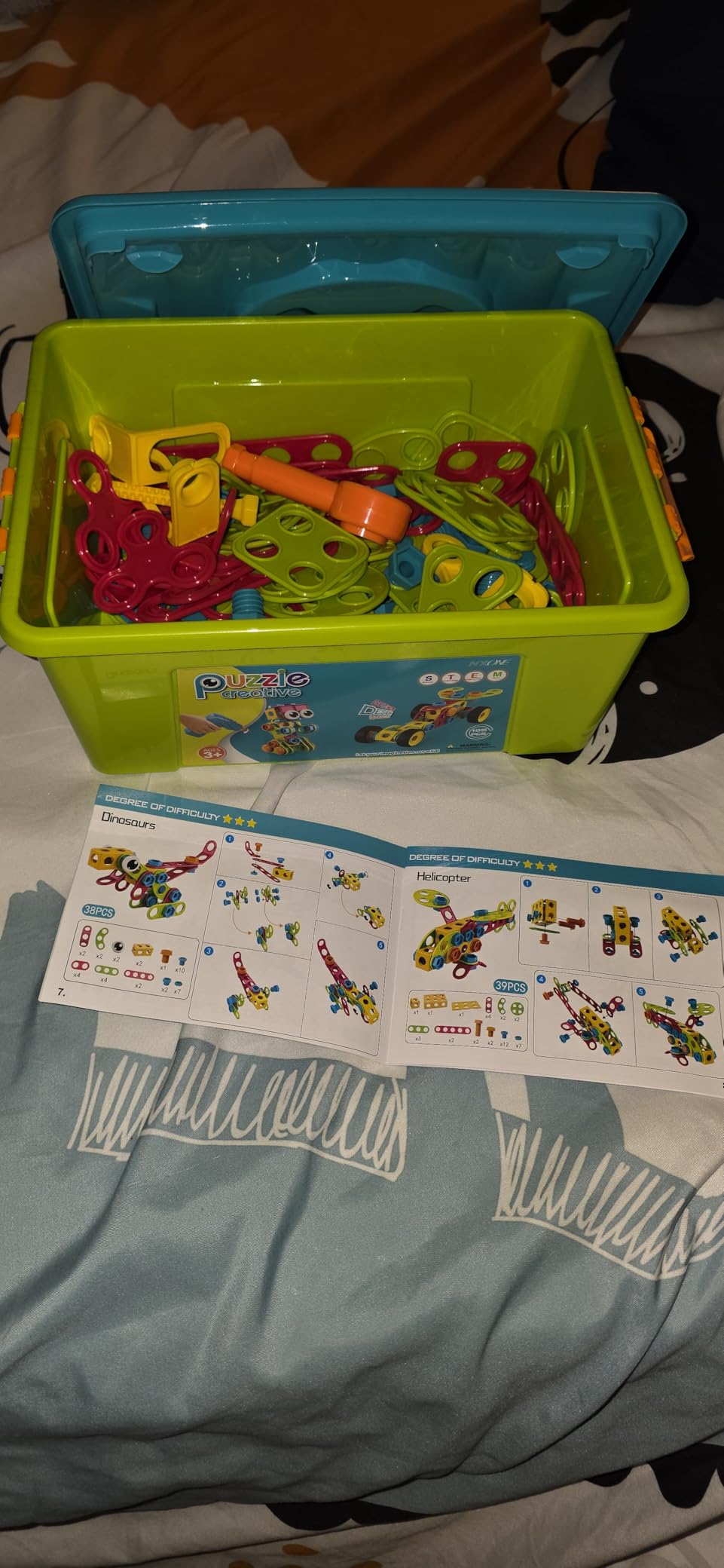 NXONE 195 PCS STEM Toys, Building Sets for Kids 3+ | Educational Building Toys for Boys and Girls Ages 3-10, Hands-On Learning, Electric Drill & Storage Box Included customer photo 2