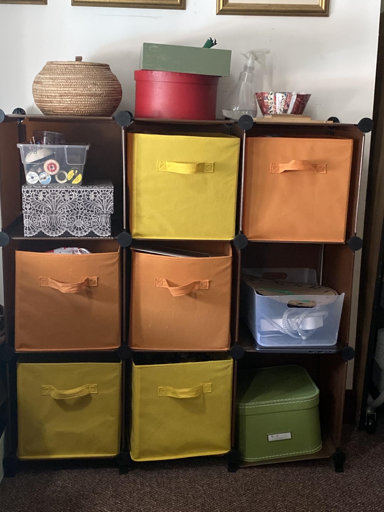 HOMIDEC Closet Organizers and Storage, 9 Cube Storage Organizer, Portable Closet Organizer Cubes Shelves for Clothes, Bedroom, Kids Room, Bathroom, Wardrobe, Garment Racks, Black customer photo 1
