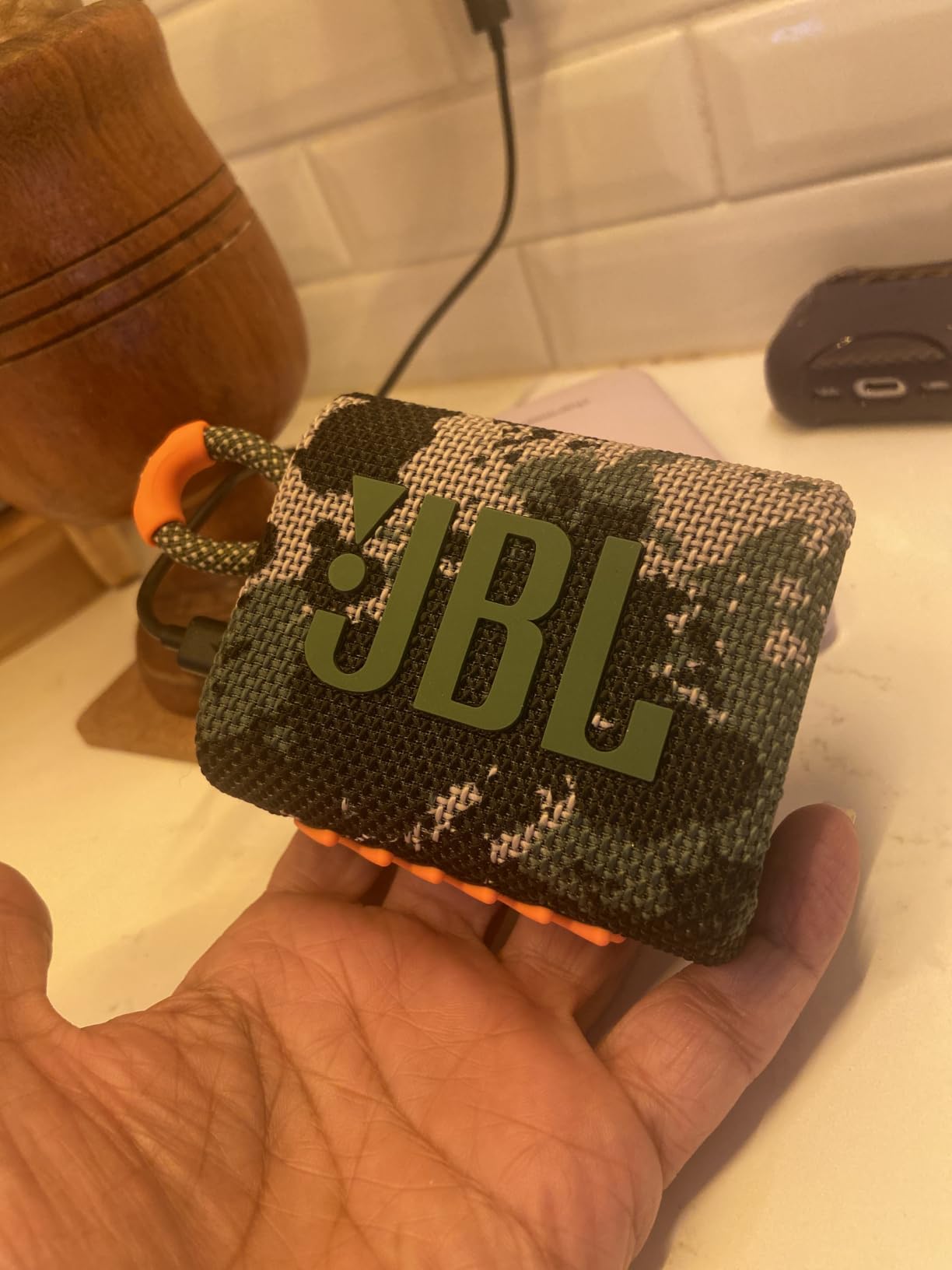 JBL Go 3 Portable Mini Bluetooth Speaker, Big Audio and Punchy Bass, IP67 Waterproof and Dustproof, 5 Hours of Playtime customer photo 1