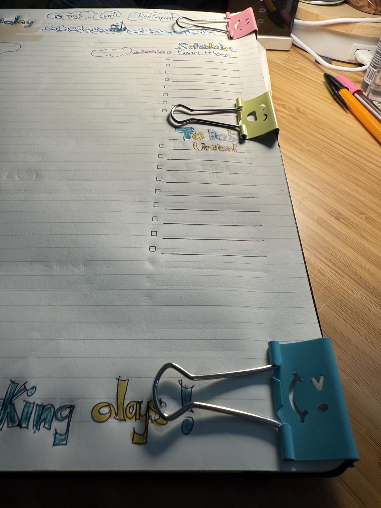 【80pack】 Binder Clips, Limque Paper Clips, Paper Clamps with Colored Cute Hollow Smiling Face, 80 Pcs Assorted Size Clip, for Office, Teacher Gifts and Kitchen customer photo 1