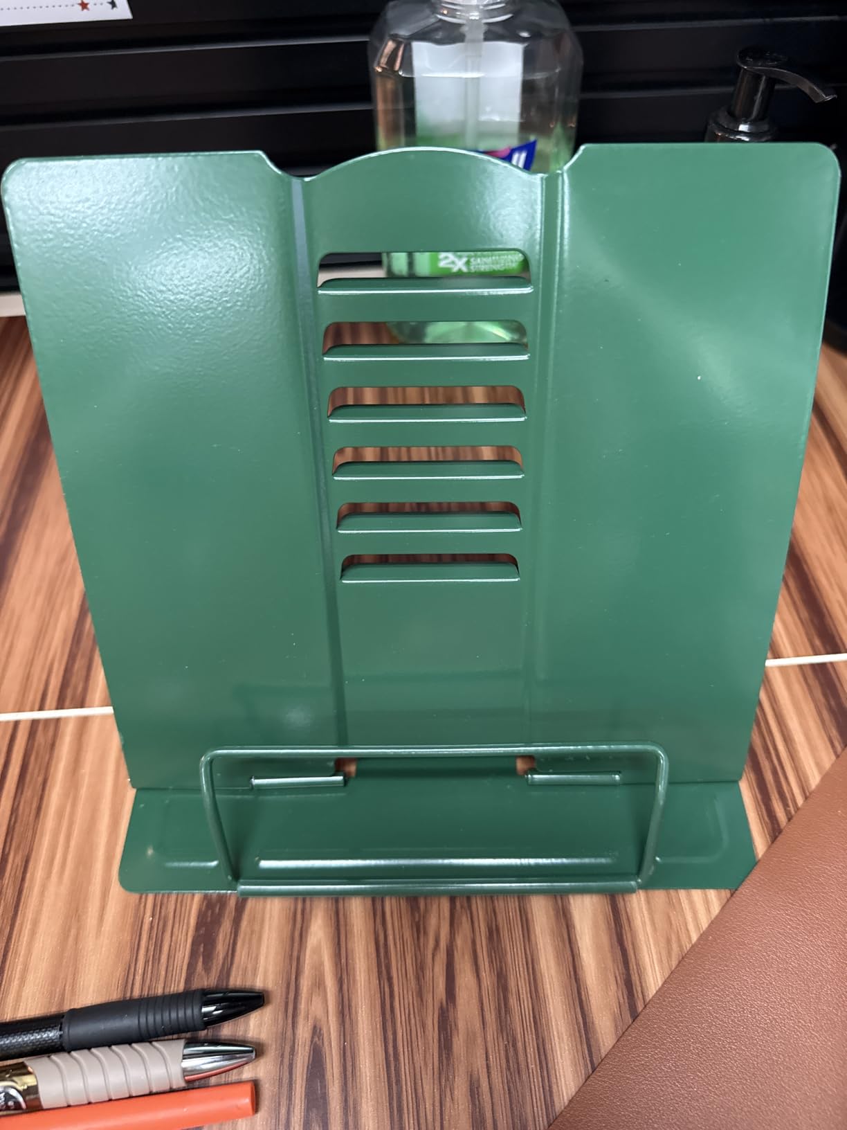 MSDADA Desk Book Stand Metal Reading Rest Book Holder Adjustable | Documents Holder Bookstands for Recipe Textbook Music Books, the First Day of School Gift for Students, Teachers (Light Blue) customer photo 2