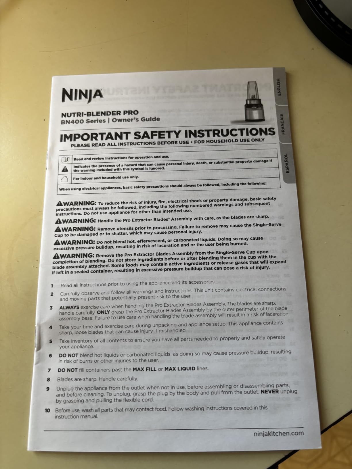 Ninja Nutri-Blender Pro with Auto-iQ, 1100 Peak Watts, (2) 24oz To-Go Cups for Smoothies, Salsa and Dips, Dishwasher Safe customer photo 1