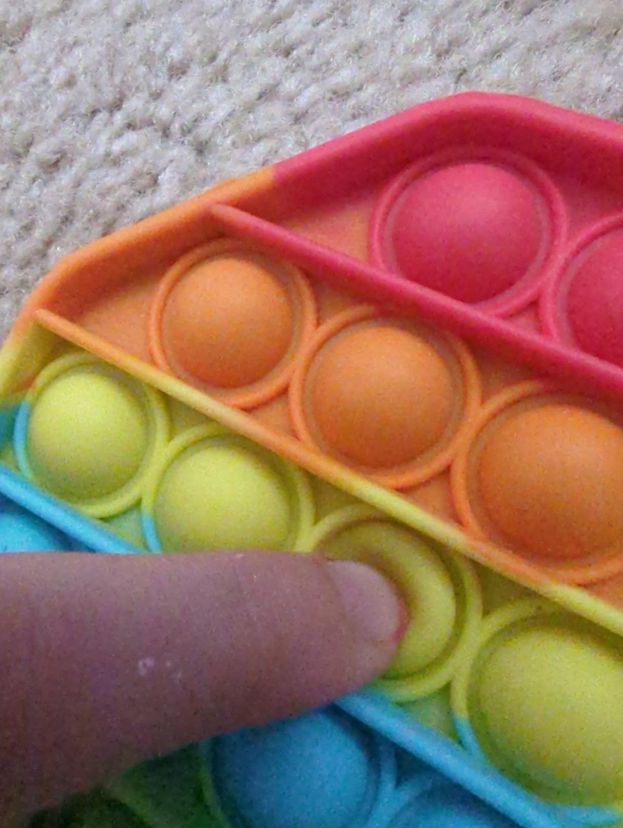 5 Pack Silicone Bubble Sensory Pop Fidget Toy, Office Toys, Anxiety Relief | Classroom Toys, Autism, ADHD and Special Needs Stress Reliever, 5 Colors including Rainbow by Treycer customer photo 2