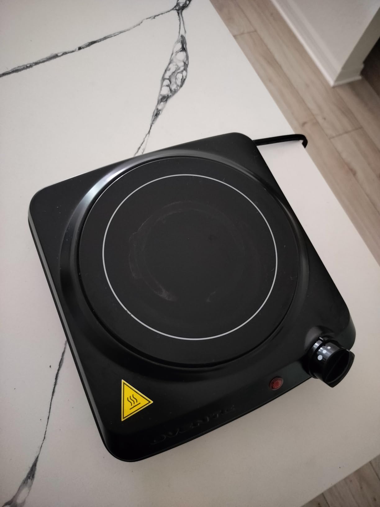 OVENTE Countertop Infrared Single Burner, 1000W Electric Hot Plate with 7