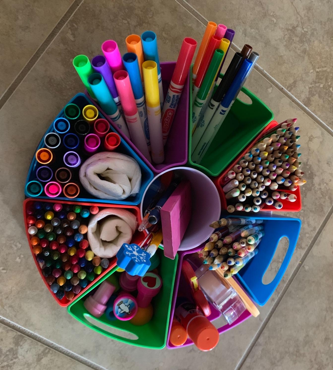 Learning Resources Create-a-Space Storage Center, Pastel Rotating Caddy Organizer customer photo 2