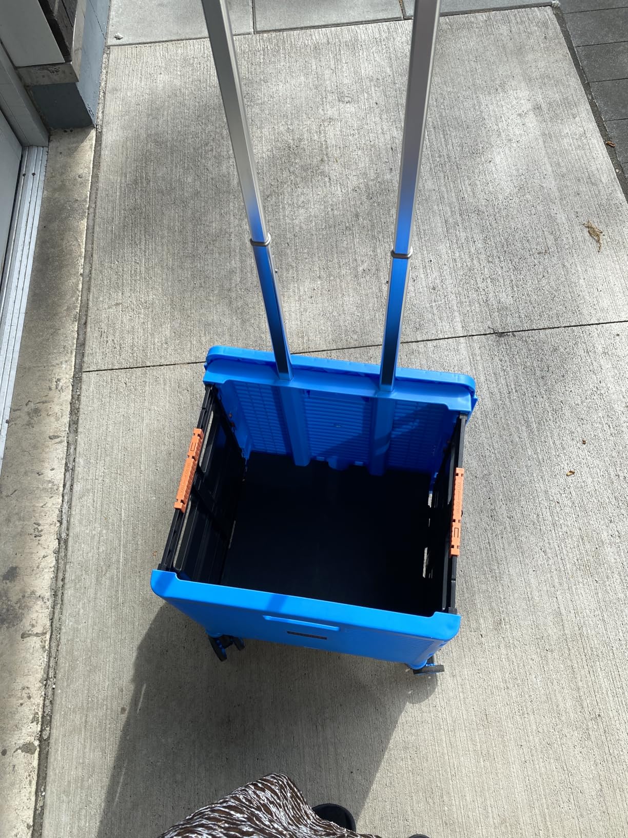 FELICON SELORSS Foldable Utility Cart Folding Portable Rolling Crate-Purple | Durable, Heavy Duty, Plastic Box, Telescoping Handle, 4 Rotate Wheels, Collapsible Handcart for Travel Shop Move Luggage Office customer photo 1