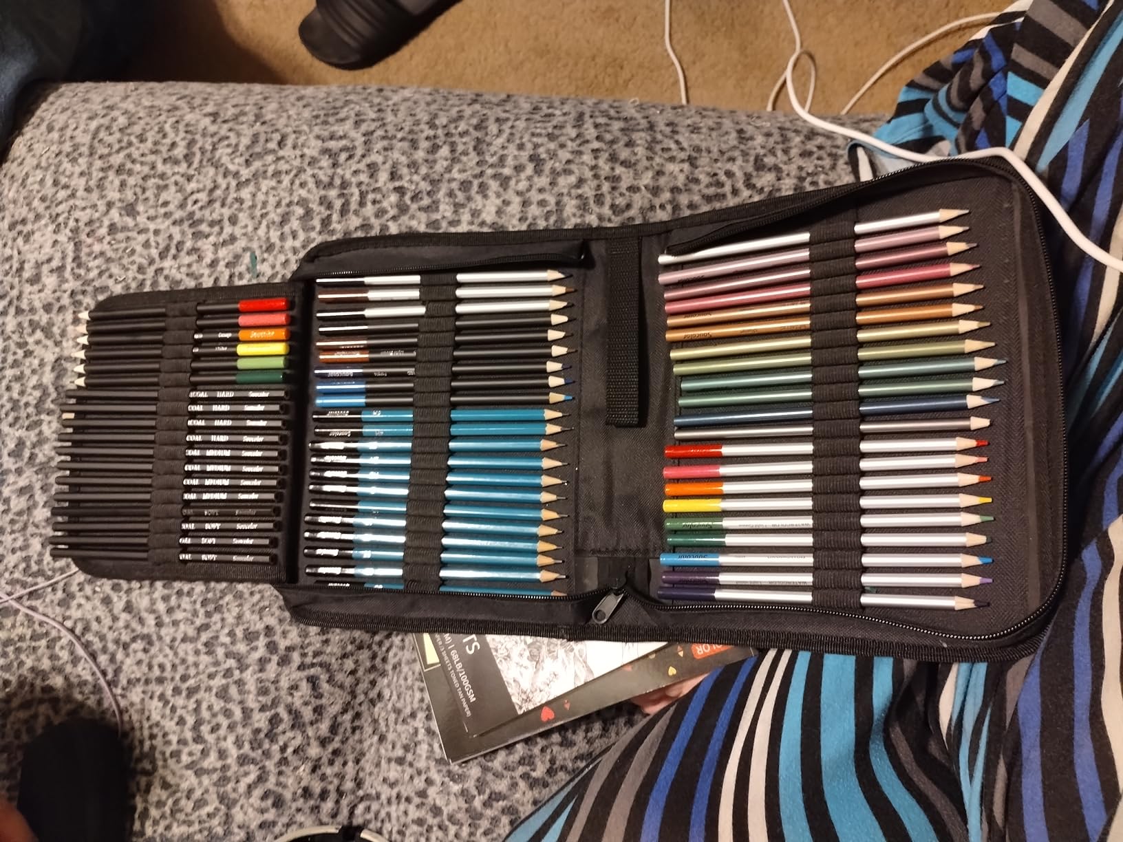 Soucolor 73Pcs Art Supplies Drawing Kit Sketch Pencils Set Adults Gift | 73-Piece Art Set Includes Sketch Book, Coloring Book, Graphite Pencils, Watercolor Pencils & Portable Case for Artists customer photo 1