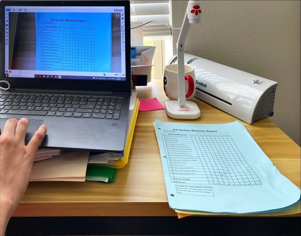 INSWAN INS-3 Handheld USB Document Camera, LED, Mic, Multi-Angle Capture | Dual Auto Focus, Plug and Play, Compatible with Windows/Mac /Chromebook for hands-on teaching, live demos and presentation customer photo 1