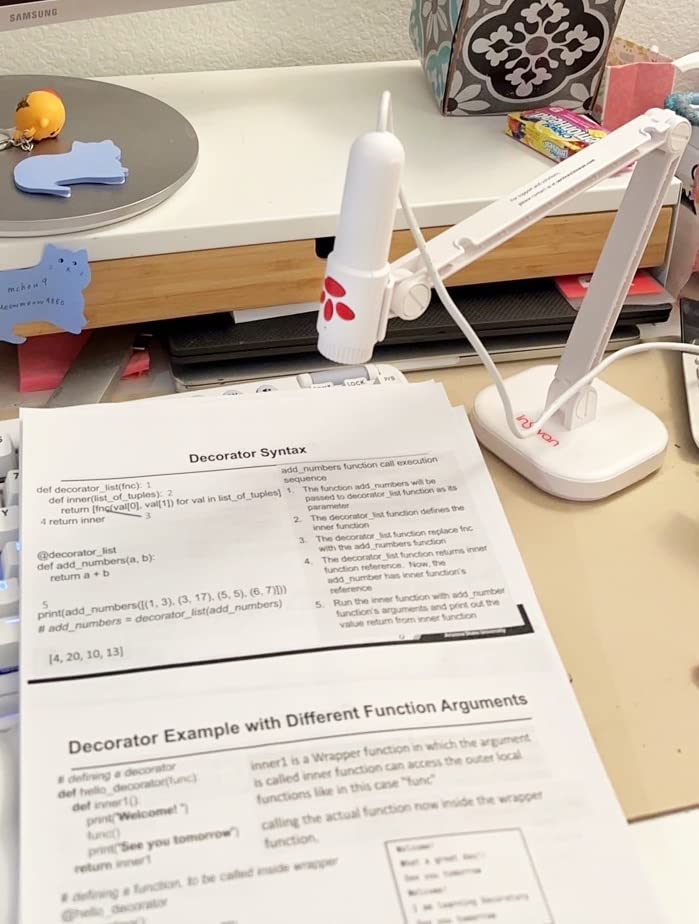 INSWAN INS-3 Handheld USB Document Camera, LED, Mic, Multi-Angle Capture | Dual Auto Focus, Plug and Play, Compatible with Windows/Mac /Chromebook for hands-on teaching, live demos and presentation customer photo 2