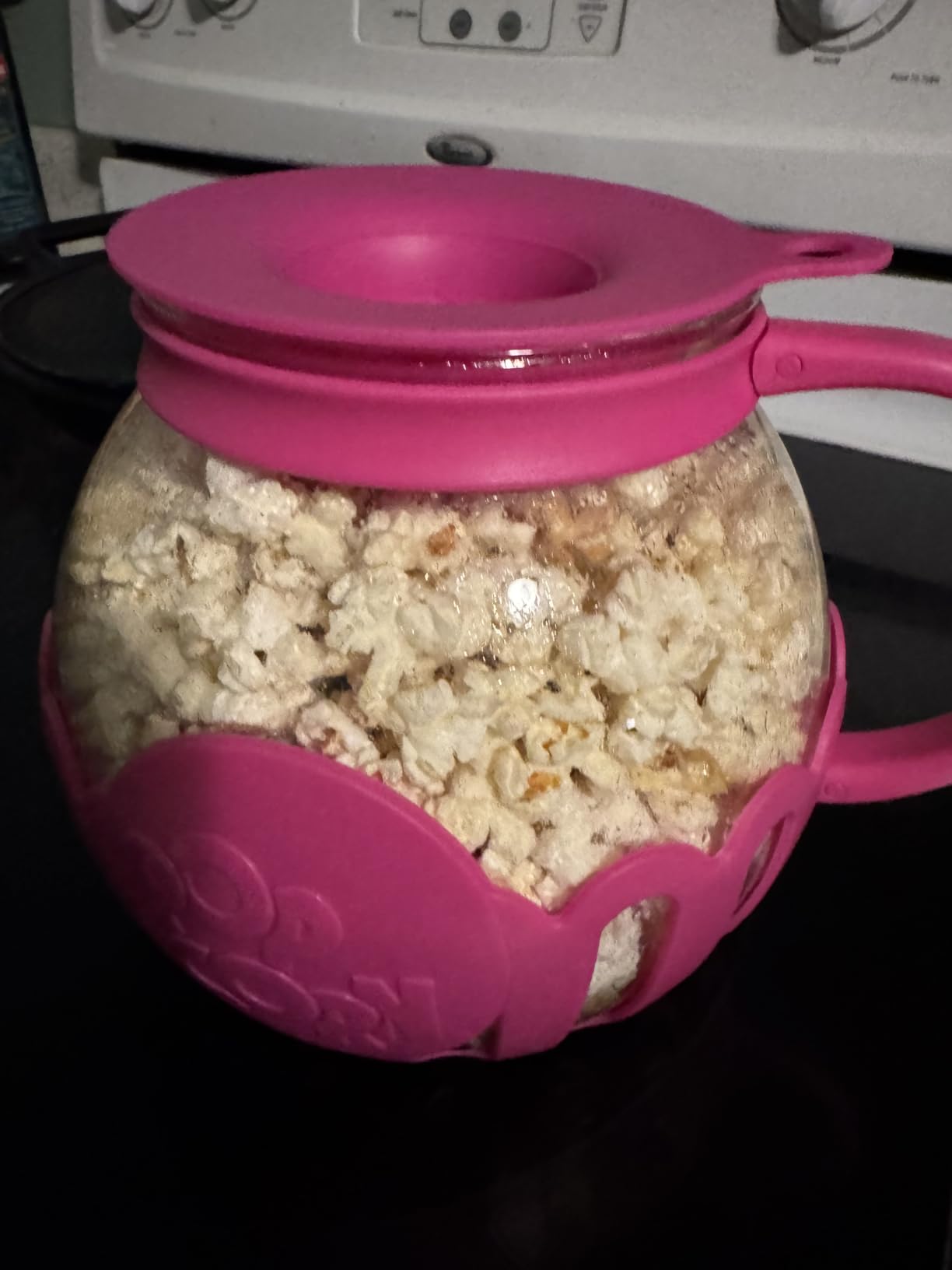 Ecolution Patented Micro-Pop Microwave Popcorn Popper with Temperature Safe Glass, 3-in-1 Lid Measures Kernels and Melts Butter, Made Without BPA, Dishwasher Safe, 3-Quart, Aqua customer photo 2