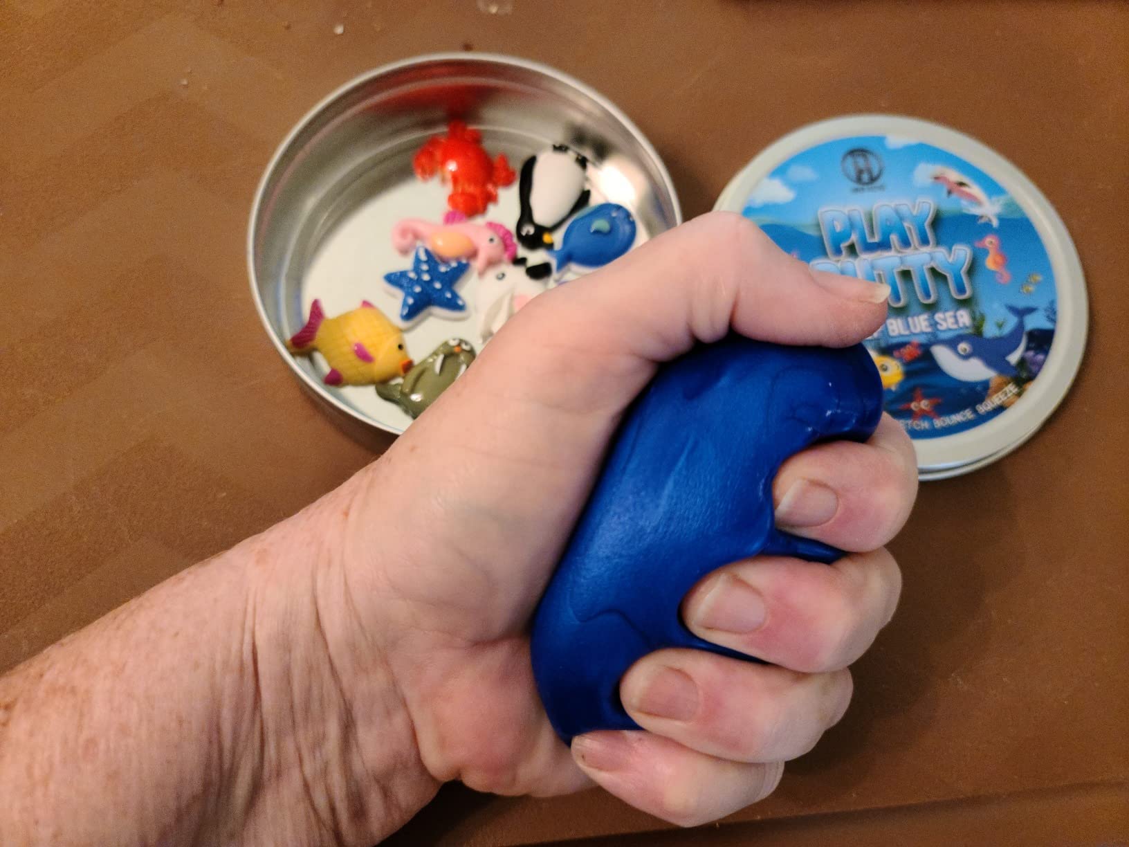 Play Putty Therapy Putty for Kids with Charms Deep Blue Sea Theraputty Medium Resistance, Increase Fine Motor Skills and Finger Strength, Physical and Occupational Therapy Toy customer photo 2