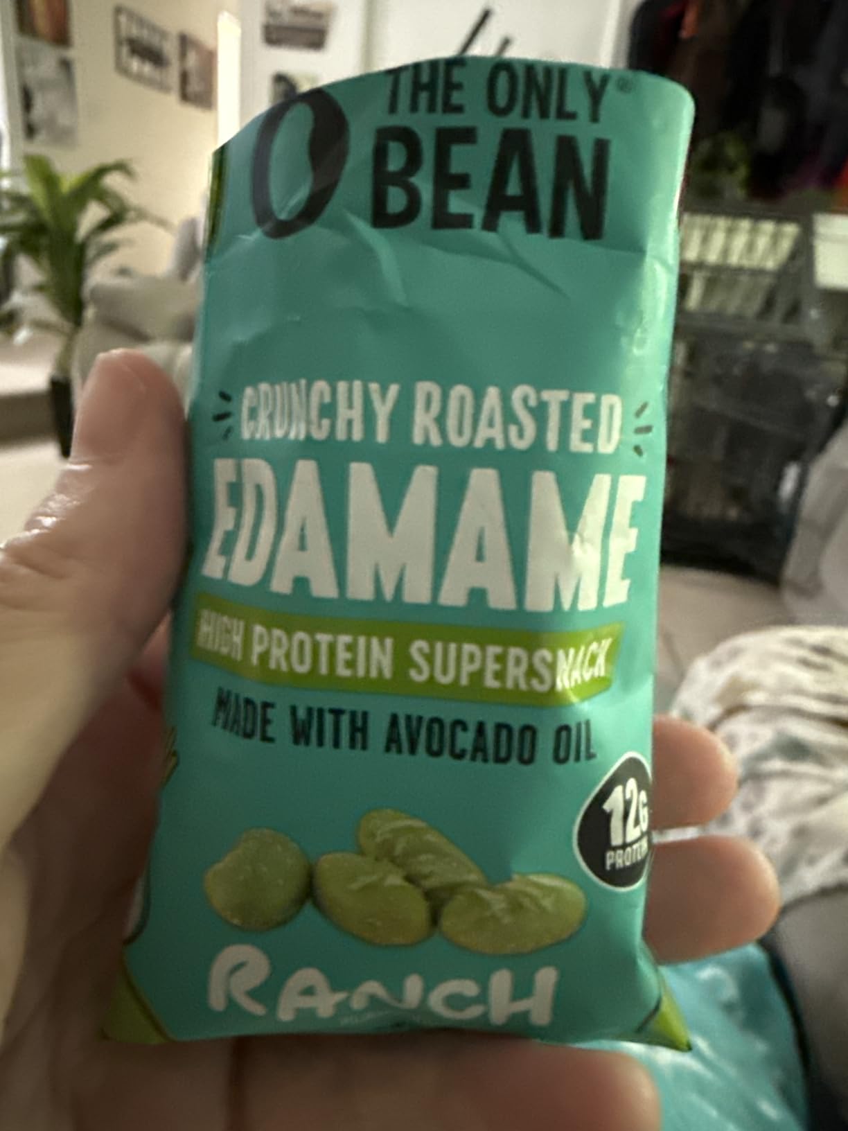 The Only Bean Crunchy Dry Roasted Edamame Snacks (Sea Salt), Healthy High Protein(11g) Keto Food, Low Carb Gluten Free Office Vegan Food 100 Calorie Snack Pack, 0.9oz 10 Pack customer photo 2