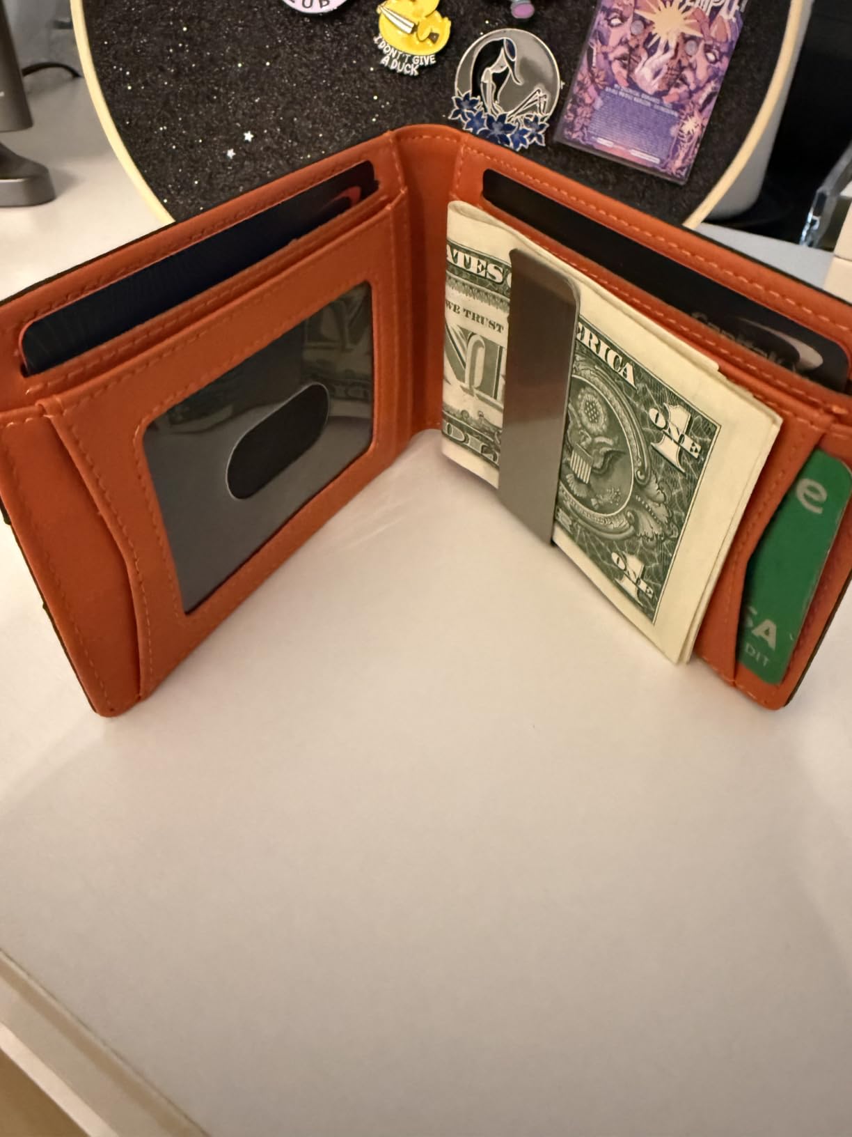 RUNBOX Slim Wallet for Men - RFID Blocking Leather Bifold with Money Clip | Minimalist Front Pocket Wallet Holds 11 Cards, Slim Thin Design, Practical Birthday Gifts for Men customer photo 1