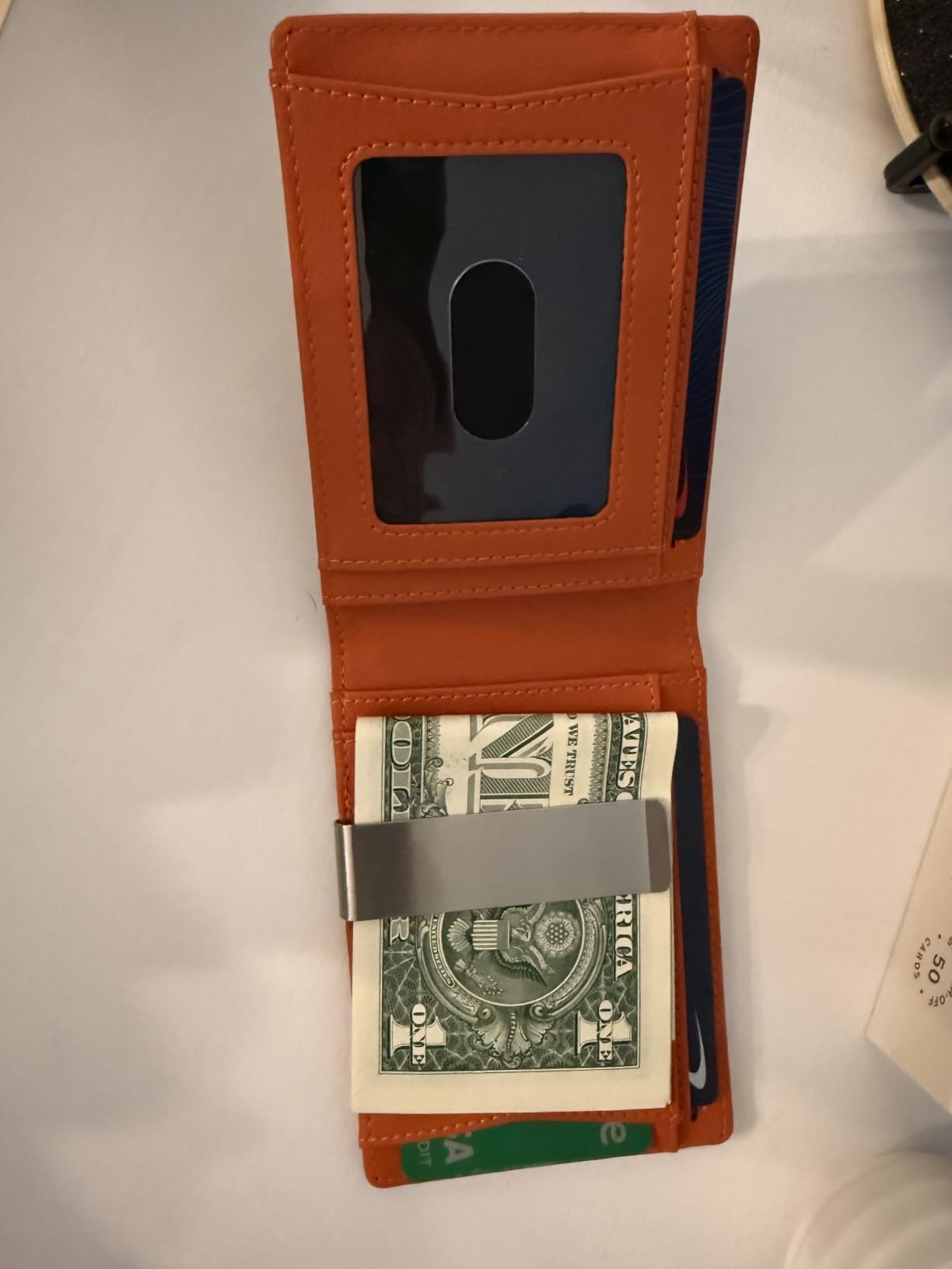 RUNBOX Slim Wallet for Men - RFID Blocking Leather Bifold with Money Clip | Minimalist Front Pocket Wallet Holds 11 Cards, Slim Thin Design, Practical Birthday Gifts for Men customer photo 2