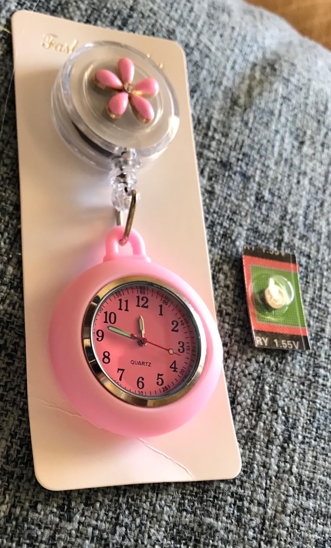 AGEN KGEN Nurse Watch Glow Pointer in the Dark, Clip on Nursing Fob Watch with Second Hand customer photo 2