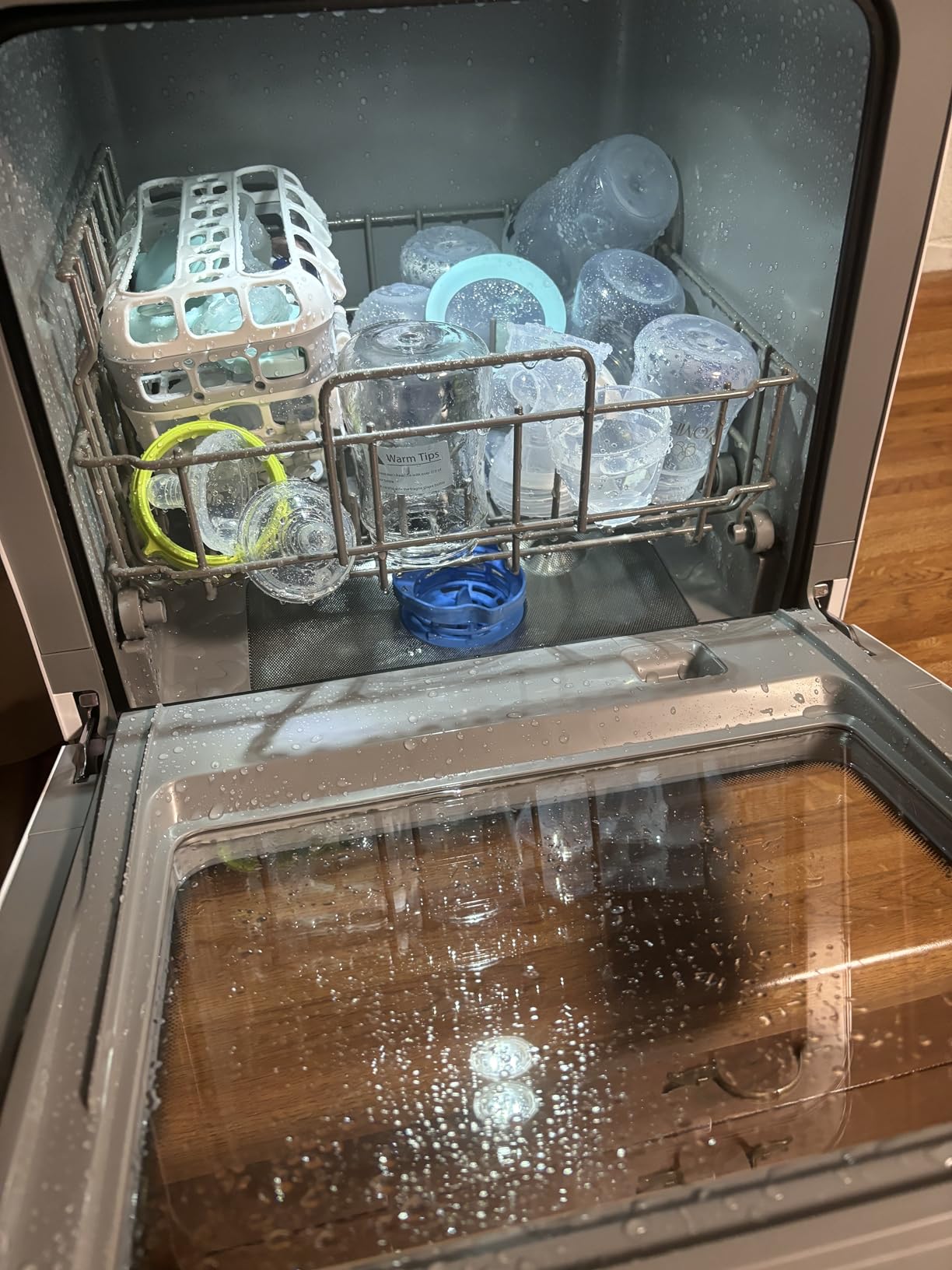 COMFEE' Portable Mini Dishwasher Countertop with 1.32Gal Built-in Water Tank for Apartments & RVs, No Hookup Needed, 6 Programs, 360° Dual Spray, 162℉ High-Temp & Air-Dry Function customer photo 1