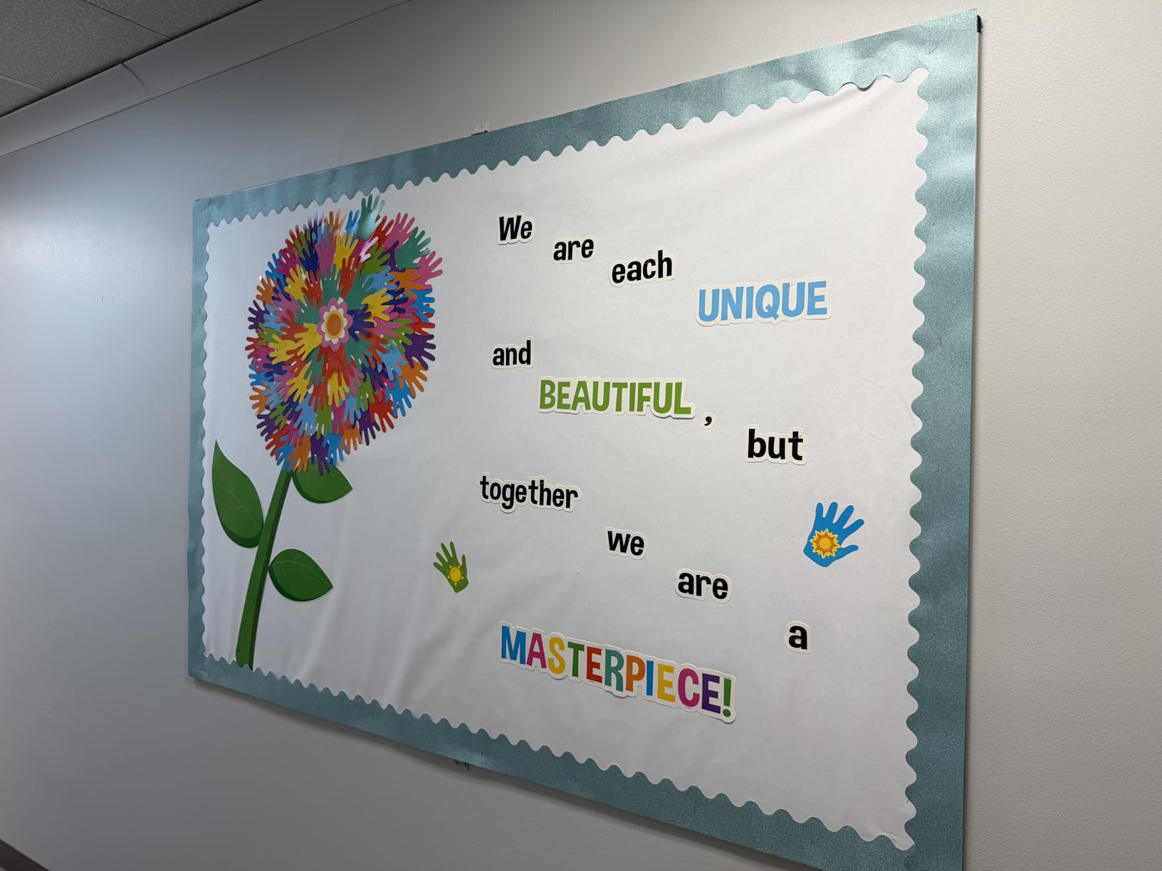 Classroom Bulletin Board Decoration Set Welcome Banner Wall Door Decor Colorful Classroom Decorations for Kindergarten Preschool Elementary Middle School(Be The Reason Someone Smile Today) customer photo 1