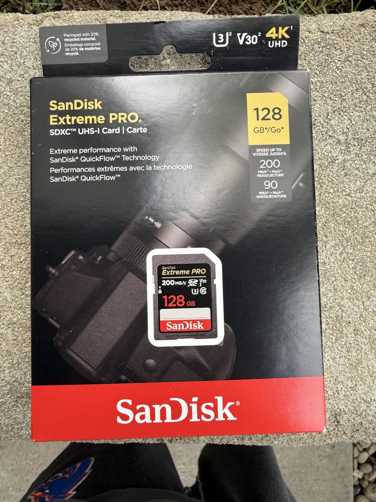 SANDISK 128GB Extreme PRO SDXC UHS-I Memory Card - C10, U3, V30, 4K UHD, SD Card - SDSDXXD-128G-GN4IN | U3/v30/class 10 for 4K UHD, Up to 200MB per S Read and 90MB per S Write, Sdsdxxd-128g-Gn4in, Lifetime Limited Warranty customer photo 1
