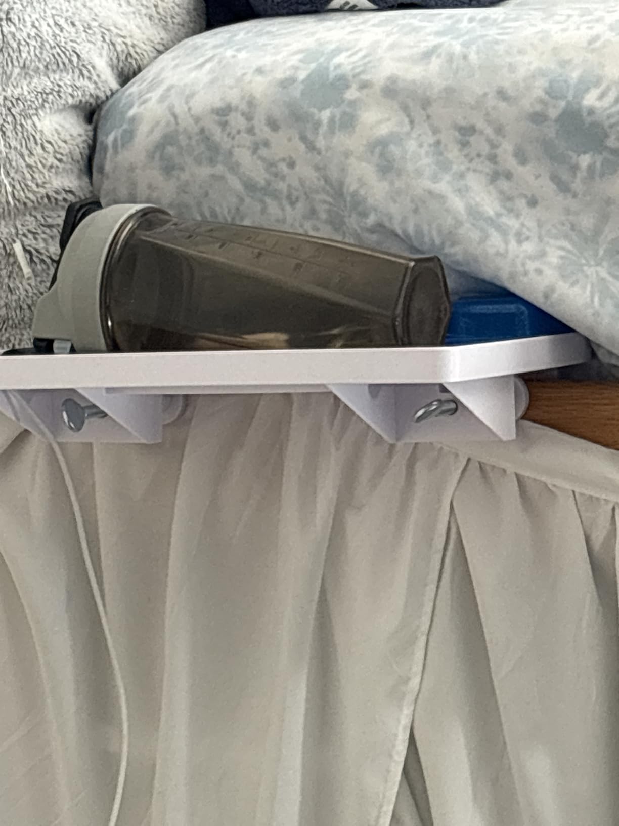 BedShelfie Bedside Shelf for Dorm Room - Cable Catch, Black, Bunk Bed & Top Bunk, College Dorm Room Essentials customer photo 1