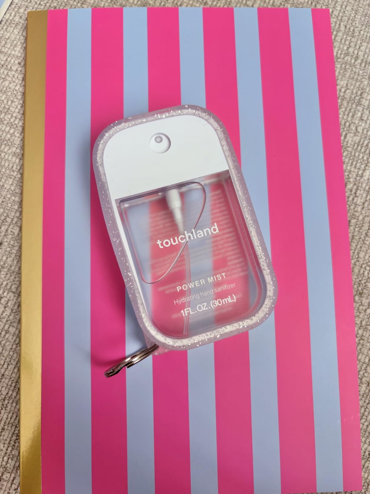Touchland Juicy Trio Hydrating Hand Sanitizer Spray Set Travel Size | TSA ready Power Mist with skincare benefits. Velvet Peach, Berry Bliss and Wild Watermelon. customer photo 1