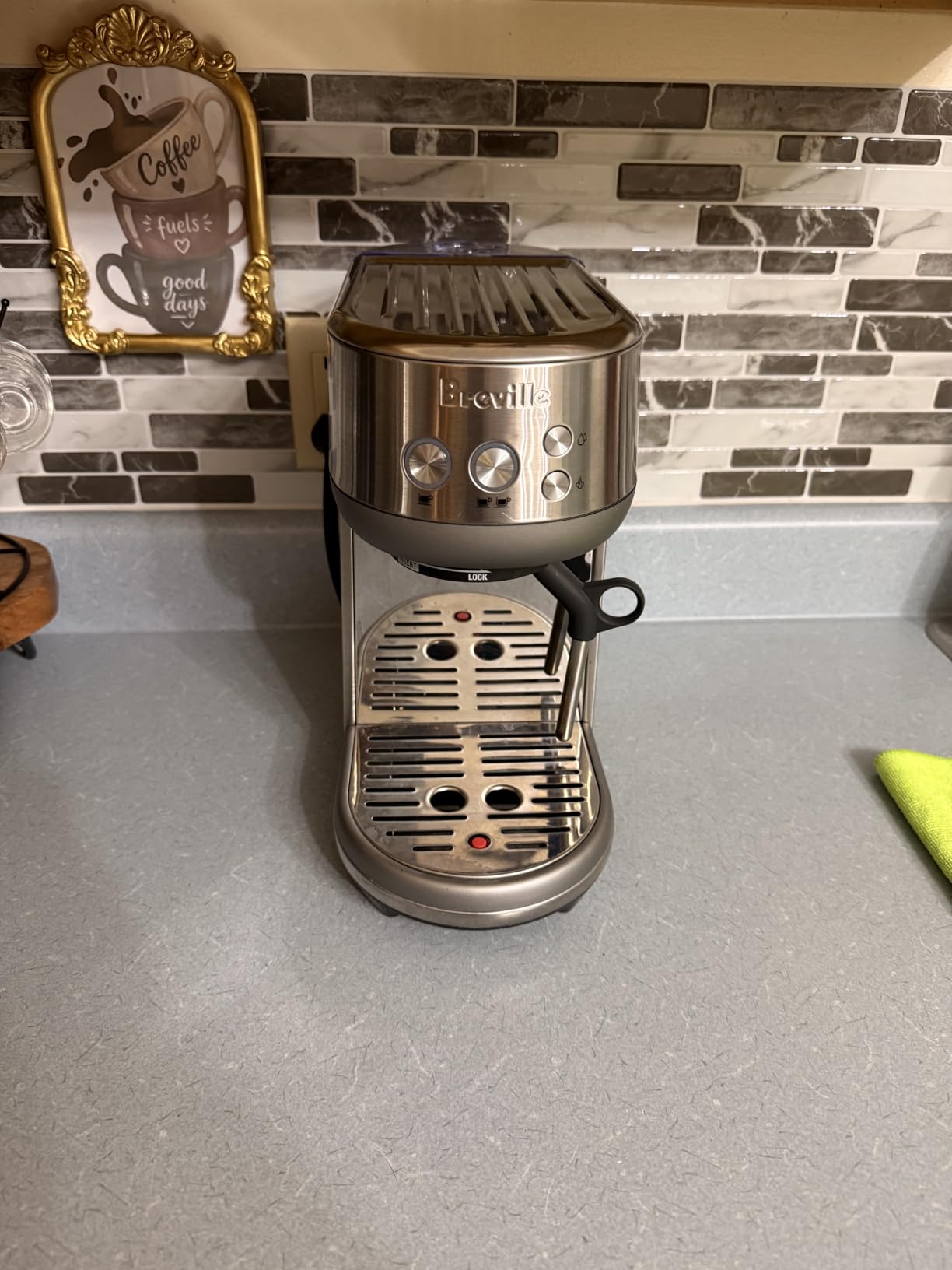 Breville BES450BSS Bambino Espresso Machine, Brushed Stainless Steel | Make café-quality espresso, lattes and cappuccinos at home with this compact, manual coffee maker | Beginner-friendly customer photo 2