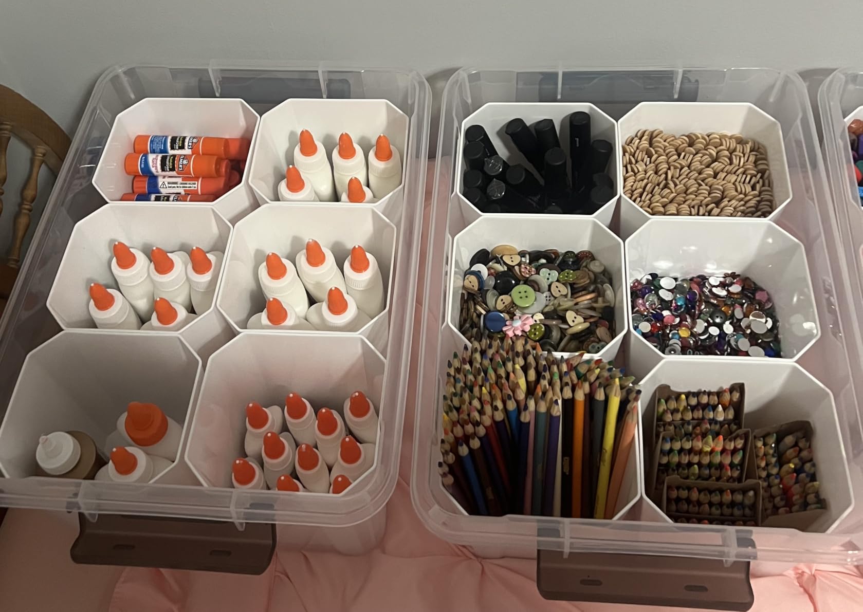 Citylife 17QT Craft Organizers and Storage Bins with Lids, 6 Detachable Inserts customer photo 1