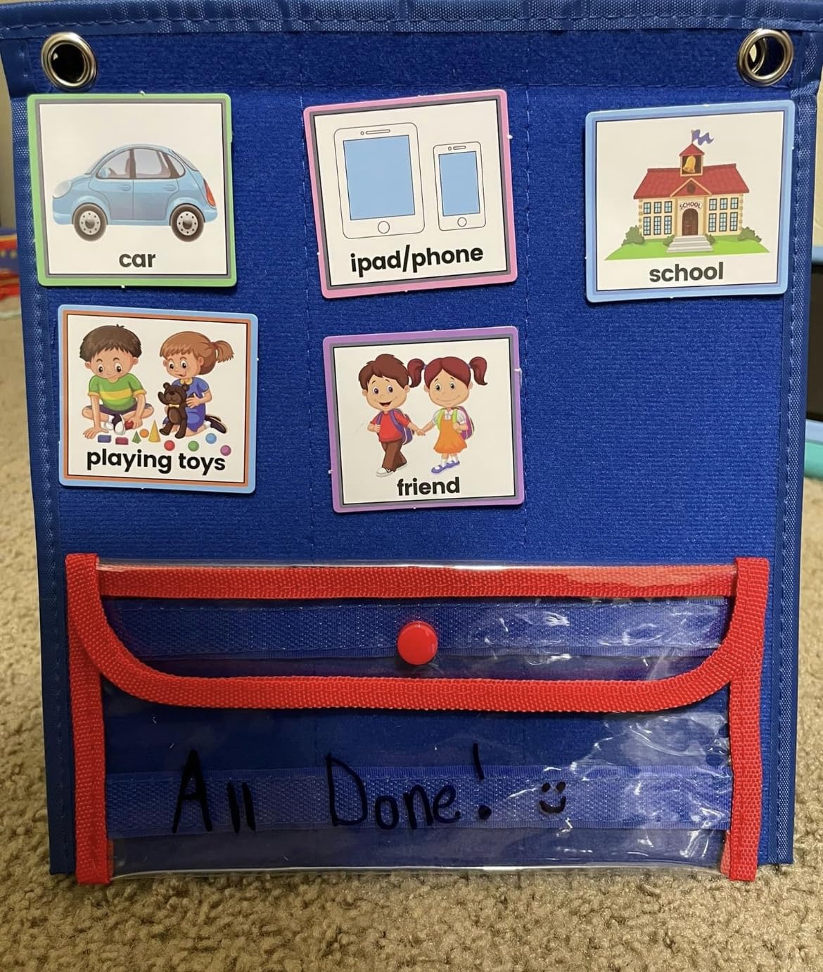 Mewise Visual Schedule Chart for Autism & ADHD Kids - 70 Routine Cards (Morning/Night/Outings) - Durable Felt Board with Storage Pocket - OT Approved Learning Tool for Home & School customer photo 1