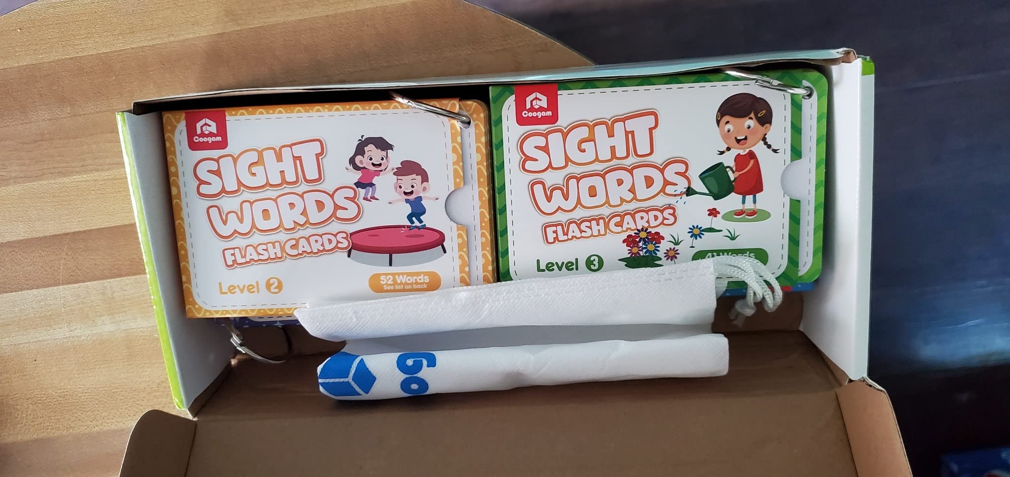 Coogam Sight Words Educational Flashcards - 220 Dolch Sightwords Game with Pictures & Sentences, Literacy Learning Reading Cards Toy for Kindergarten, Home School Kids 3 4 5 Years Old customer photo 2