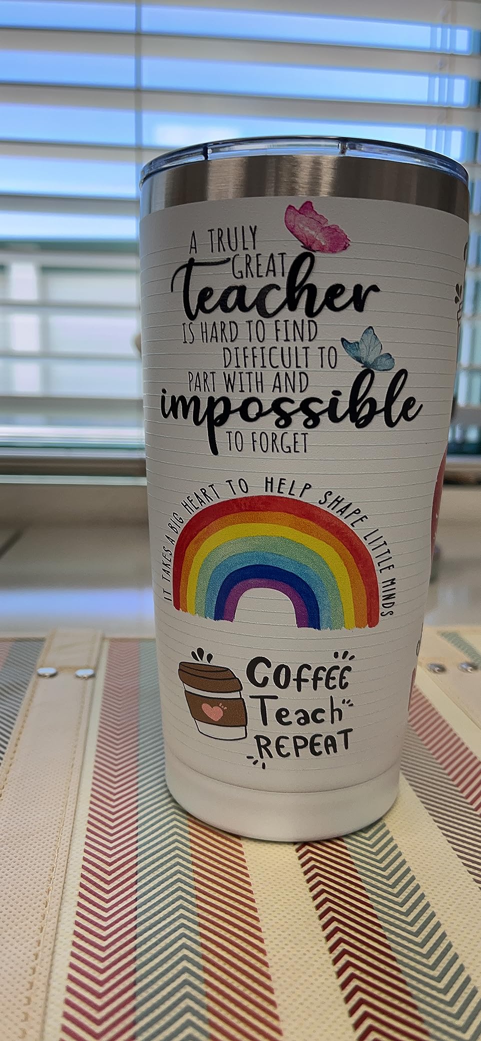 Teacher Gifts, Teacher Appreciation Gifts, Teachers Christmas Birthday Gift from Students, Back to School Gift for Women, 20oz Stainless Steel Tumbler Cup customer photo 2
