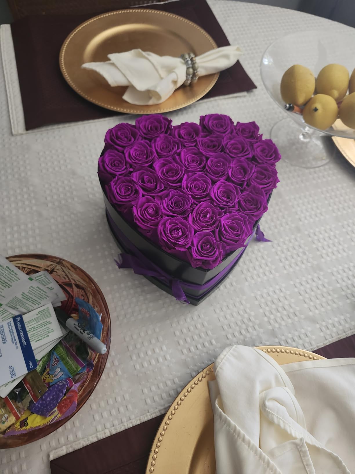GLAMOUR BOUTIQUE Preserved Flowers, 16 Forever Red Roses in Heart Gift Box, Eternal Flower Bouquet, Birthday and Anniversary Gifts for Her customer photo 1