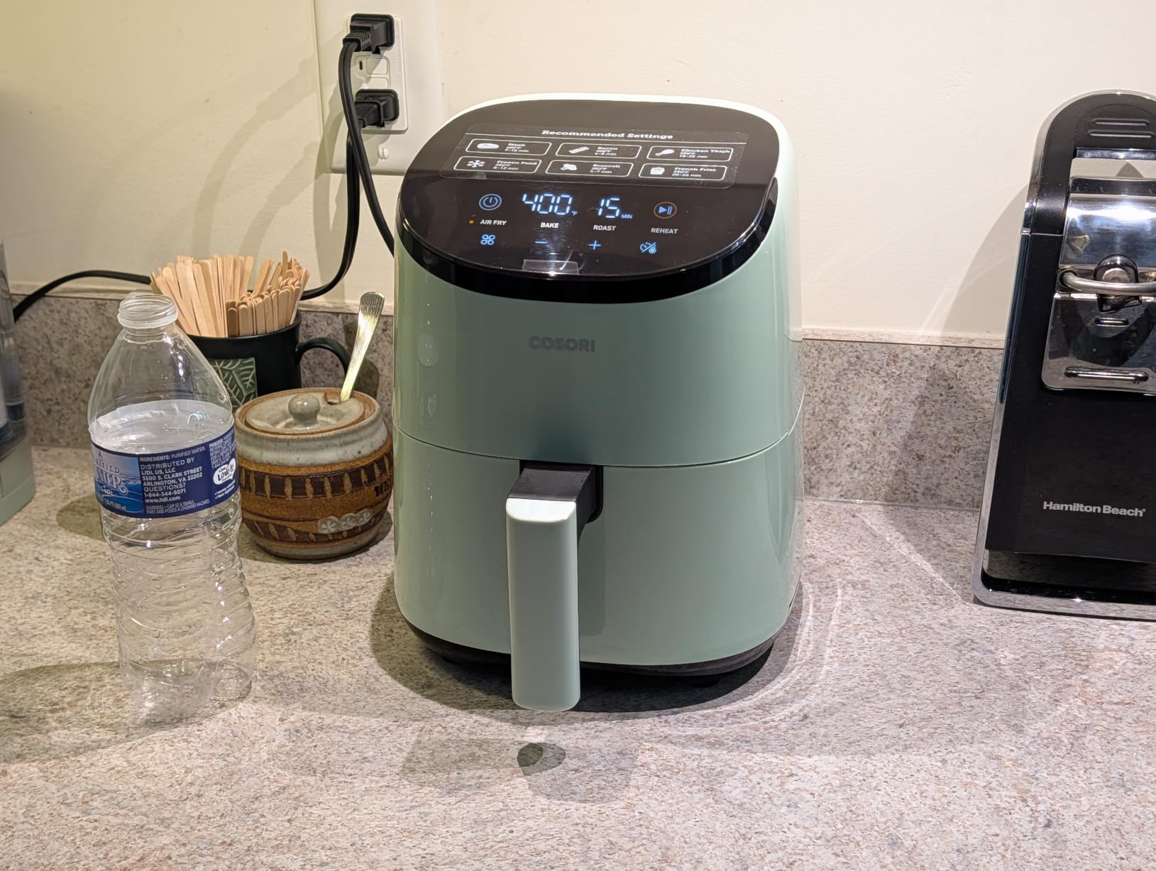 Cosori Lite 2.1 Qt Small Air Fryer, Max 400°F, 4-in-1, 97% less oil, Gray customer photo 1