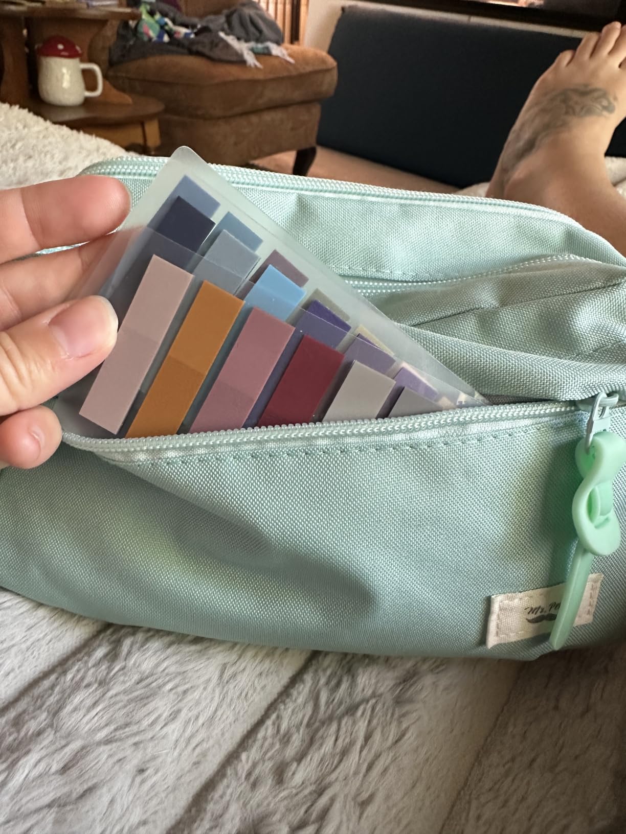Mr. Pen- High Capacity Pencil Case, Large Pencil Pouch with 3 Compartments and 2 Pockets, Large Pencil Bag with Smooth Zipper, Cute Pencil Case Pouch Organizer, School Supplies for Teens customer photo 1