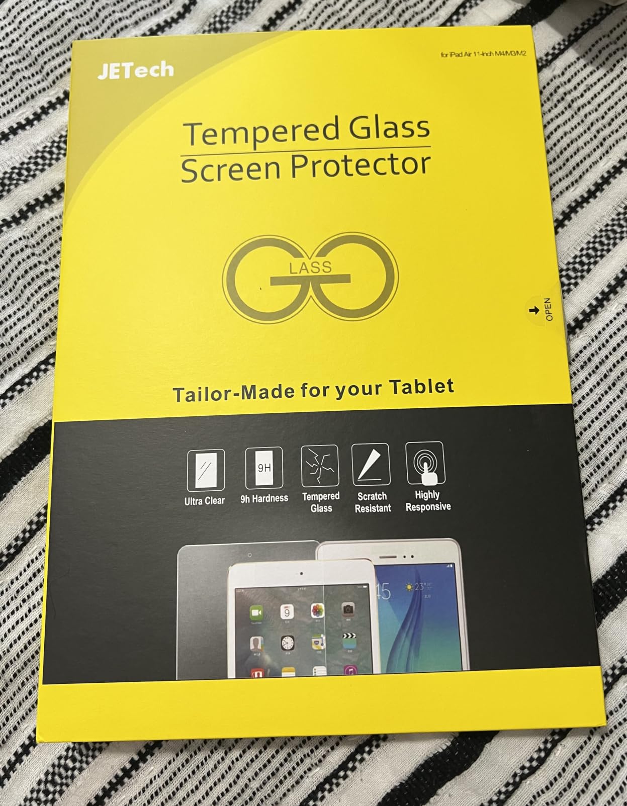 JETech Screen Protector for iPad (A16) 11th/10th Generation (2025/2022), 9H Tempered Glass Film, HD Clear, 2-Pack customer photo 1