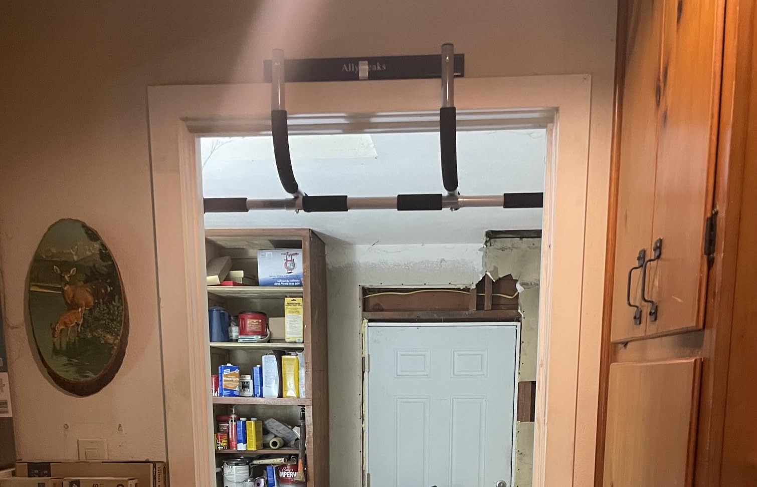 Ally Peaks Pull Up Bar for Doorway, Multiple Levels Width Adjustable Pull Up Bar Accurately Match Wide and Narrow doorframe, Indoor Chin-Up Bar Workout Bar, USA Original Patent customer photo 1