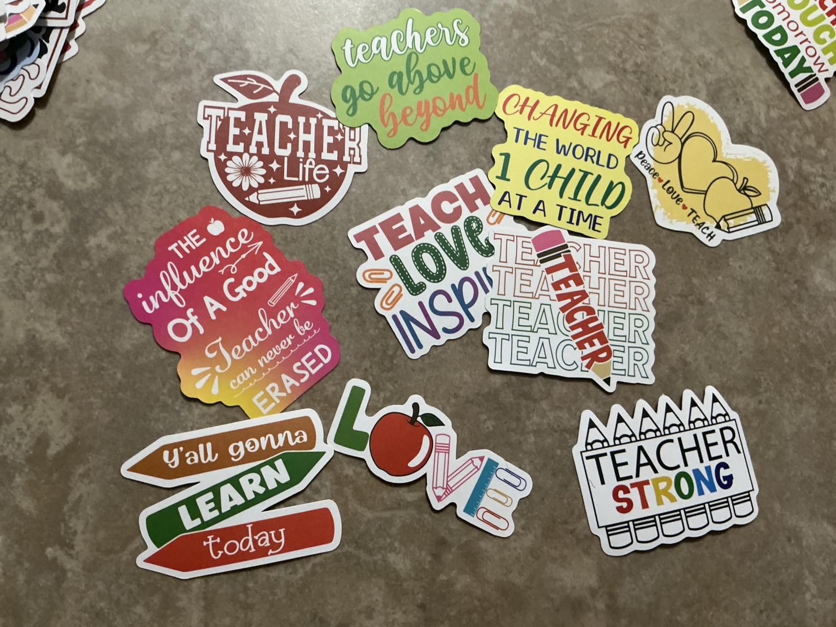 Fancy Land Teacher Stickers Vinyl Waterproof 100Pcs Back to School Supplies | Teacher Appreciation Gifts, For Laptop Water Bottle customer photo 2