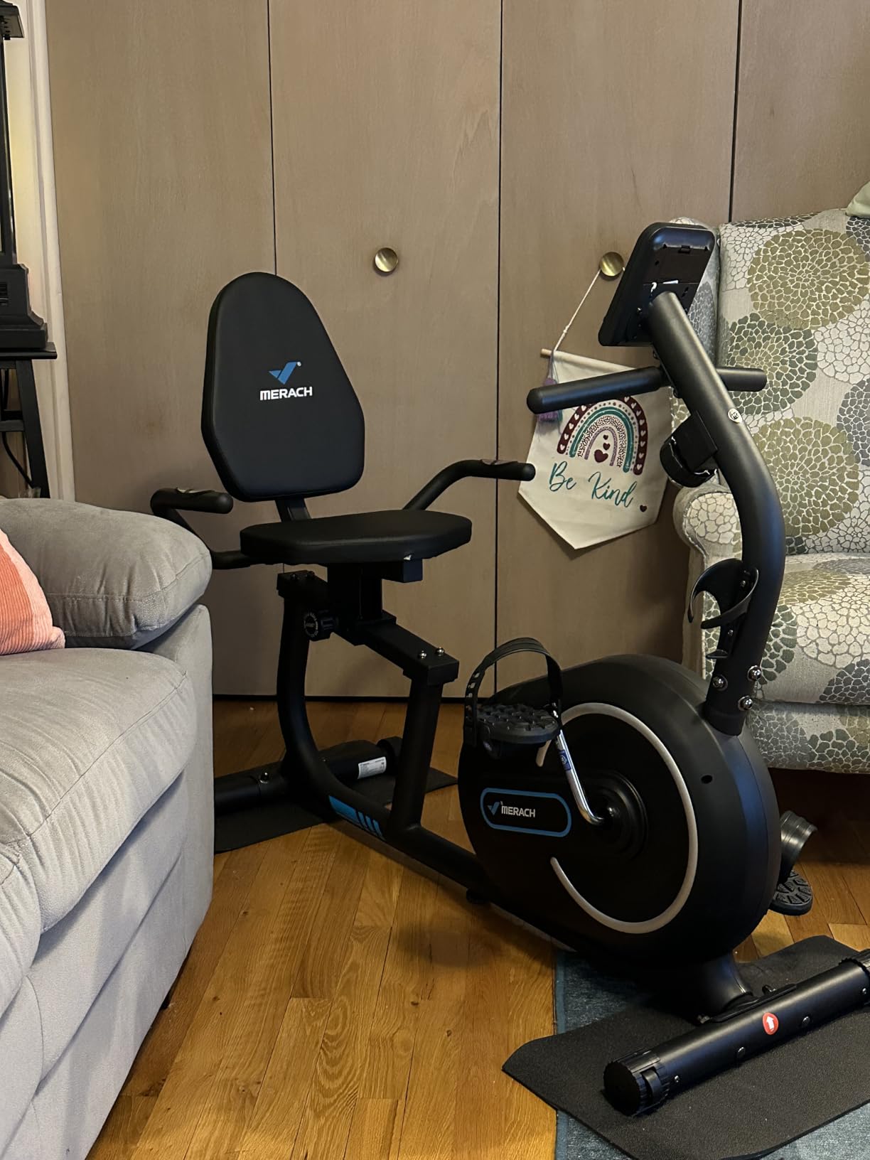 MERACH Recumbent Exercise Bikes for Home with Smart Bluetooth Equipment App | LCD, Heart Rate Handle Stationary Bikes for Home, Magnetic Recumbent Exercise Bike for Seniors Gym S08/S23 customer photo 2