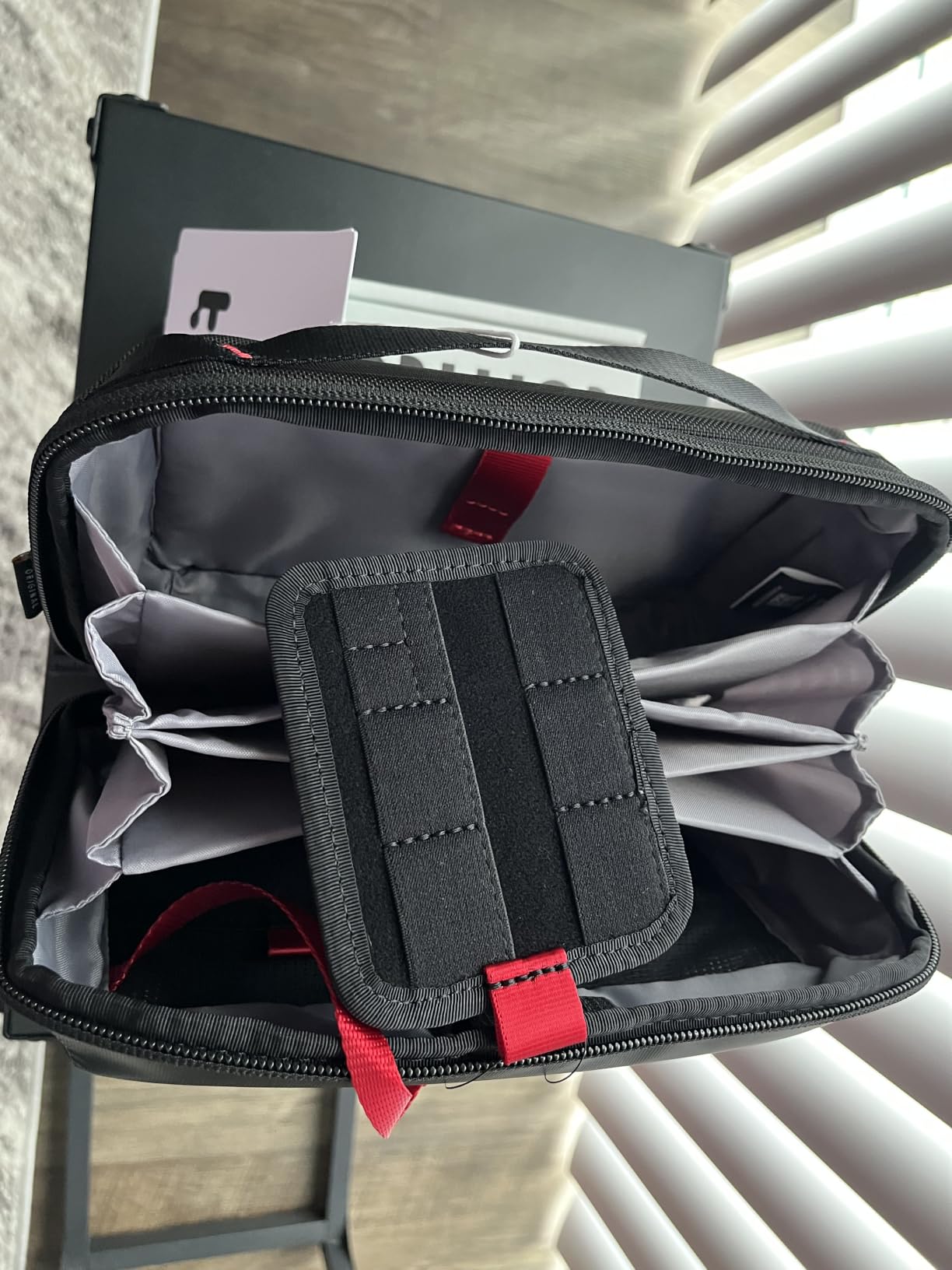 tomtoc Electronic Organizer Accessory Pouch for MacBook Charger, Cables, Power Bank, Hard Drive, Cords, Water-resistant Storage Bag with Removable Card Slots for USB Adapter, Memory Card, Black customer photo 1