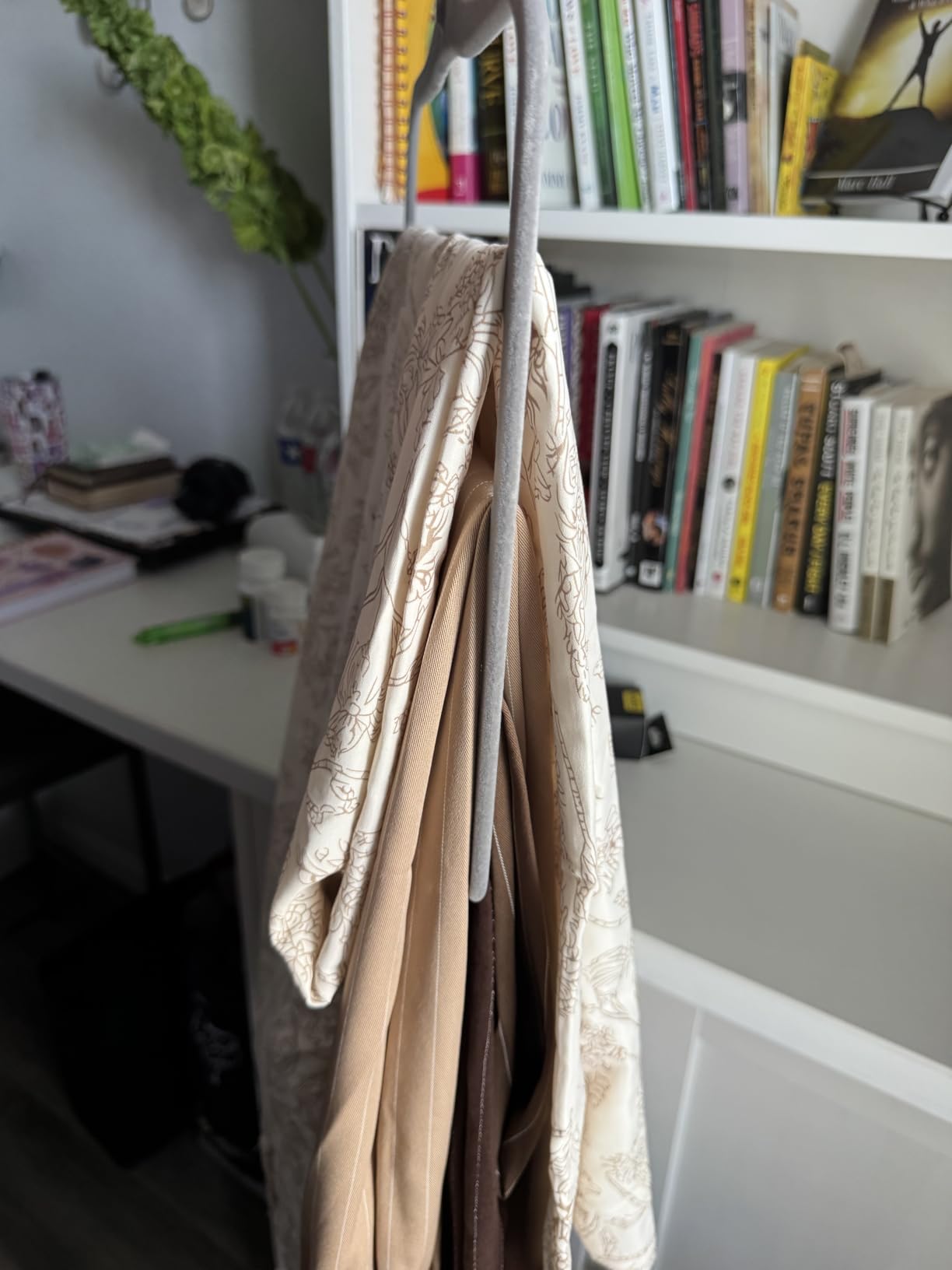 Closet Organizers and Storage, 3 Pack Organization and Storage Pants-Hangers-Space-Saving, Velvet Hanger for Dorm Room for College Students Girls Boys Guys Hanging Jean Scarf customer photo 1