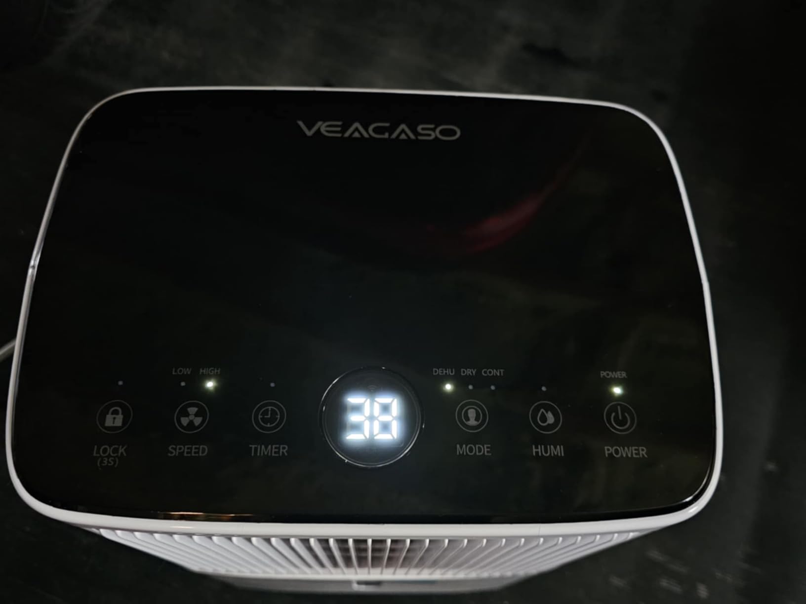 VEAGASO 34 Pint/D, 2500 Sq.Ft Dehumidifier for Basement with Drain Hose | Dehumidifiers for Home, Bathroom, Bedroom - 3 Modes, 24H Time, 40dB, 0.53 Gallon Water Tank, Intelligent Humidity Control customer photo 2