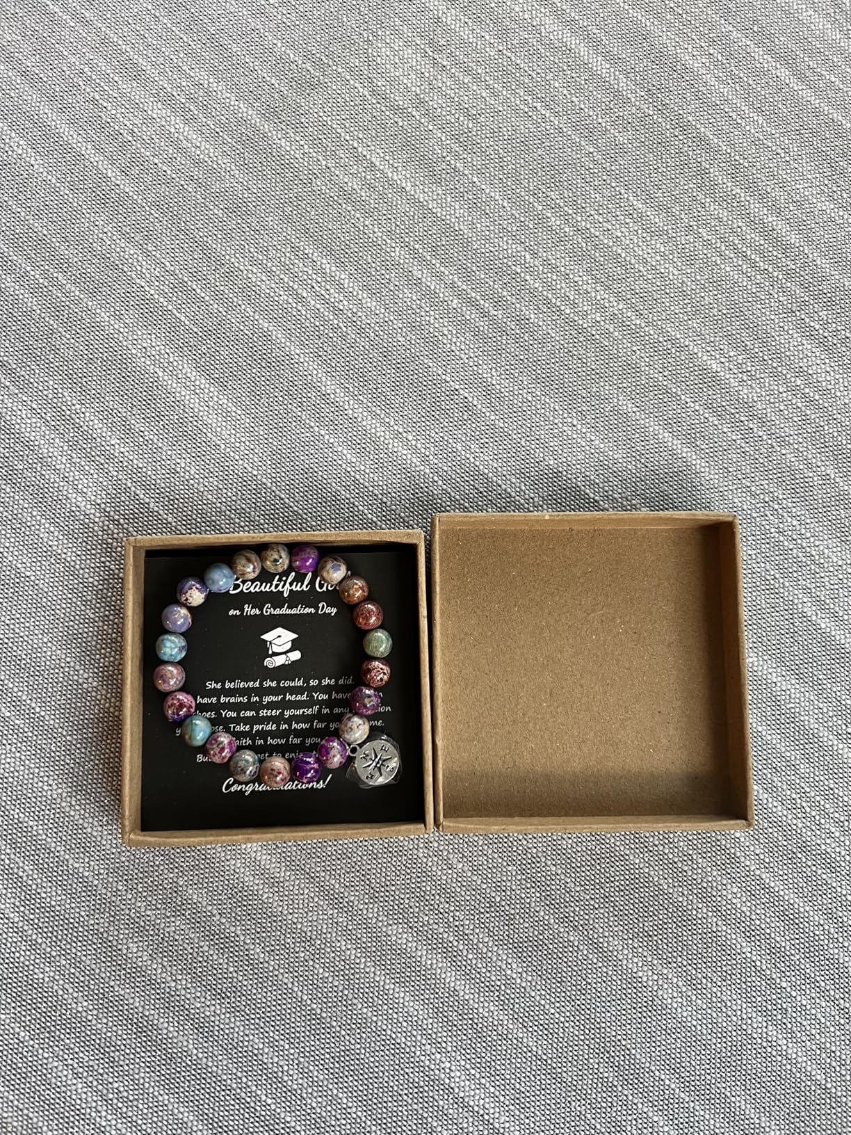 Graduation Gifts for Her Him Class of 2026 Graduation Bracelets Inspirational Graduation Compass Bracelet for Women College Graduation Gift for Him Her customer photo 1