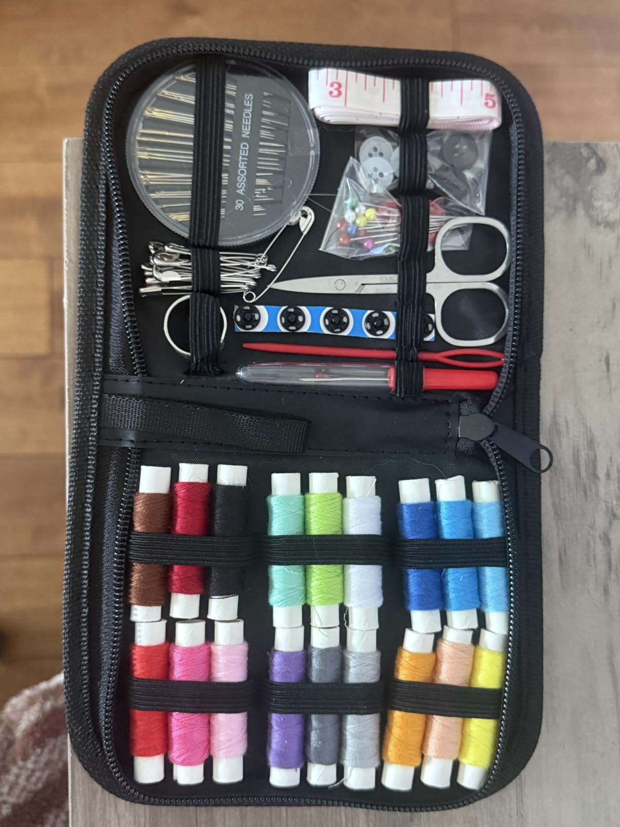 Coquimbo Sewing Kit for Adults, Christmas Stocking Stuffers for Teen Girls | Dorm Room Essentials, Sewing Supplies, Needle and Thread Kit, Portable for Travel, Emergency, Beginner, Gifts for Mom (Black) customer photo 2