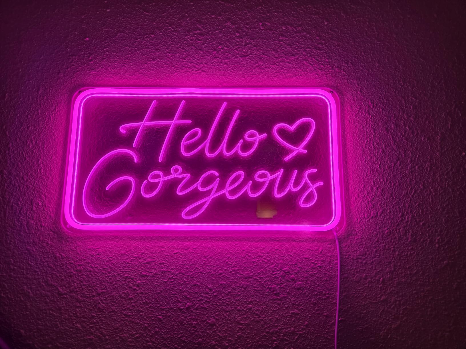 You're Like Really Pretty Neon Signs for Wall Decor, LED Neon Sign Aesthetic Room Decor for Teen Girls Neon Lights Signs for Bedroom, Salon, Wedding Party Pink Neon Name Sign customer photo 2